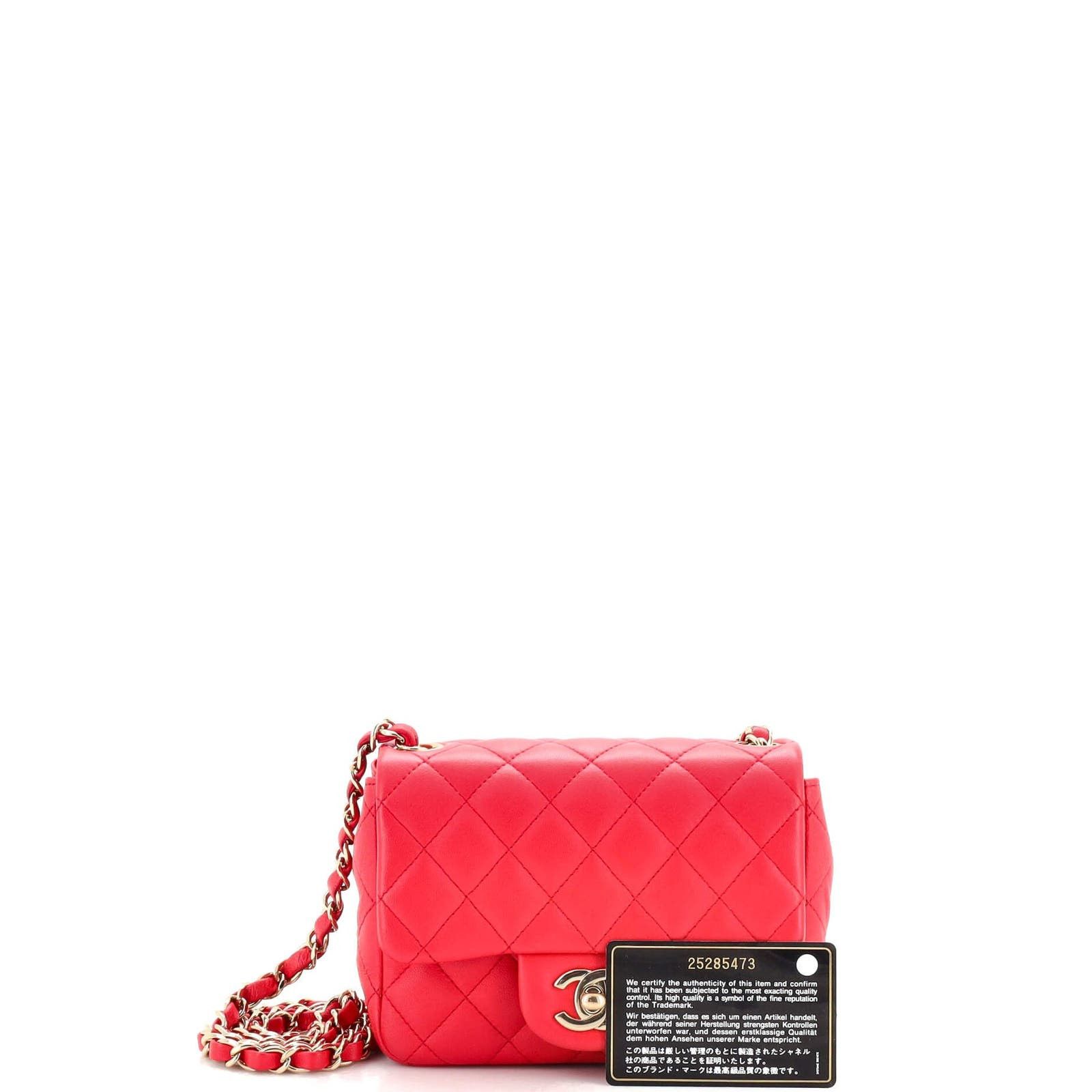 Chanel Square Classic Single Flap Bag Quilted Lambskin Mini Size ONE SIZE - 2 Preview