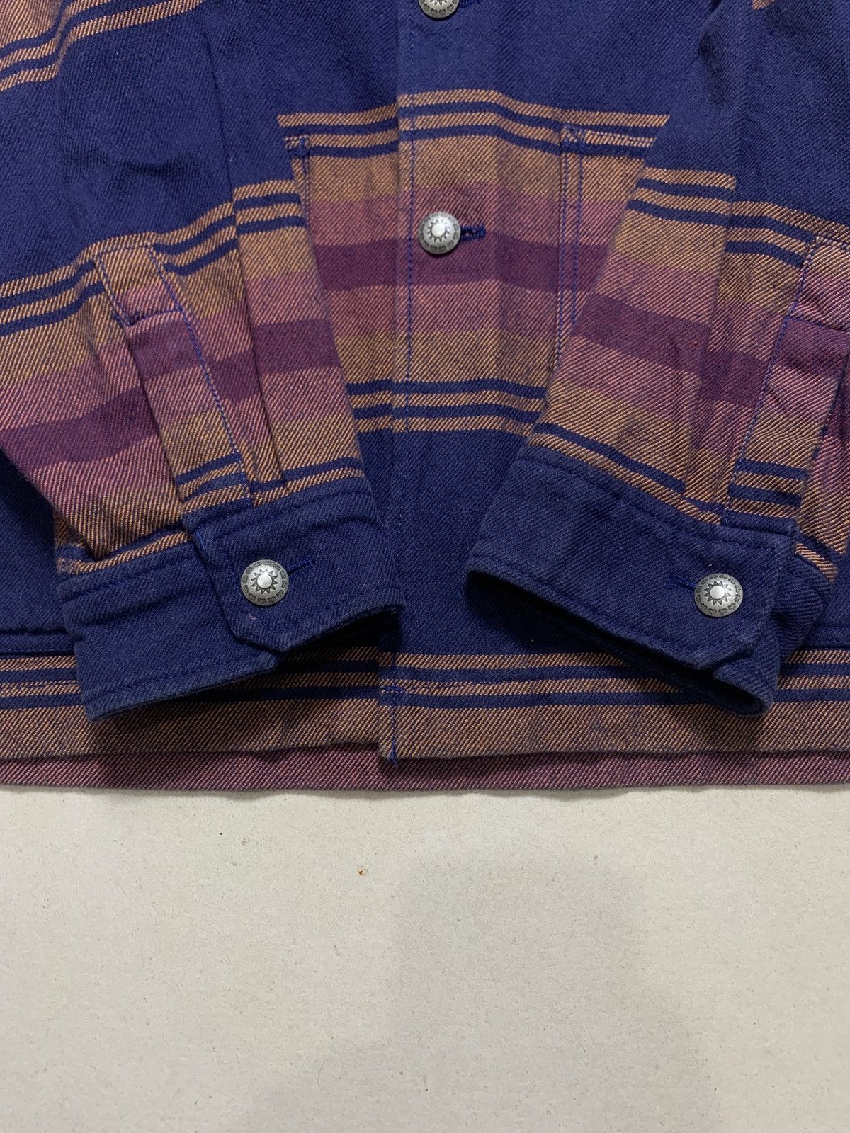 Japanese Brand Houston Union Made Concho Button Border Viyella Coverall Size US M / EU 48-50 / 2 - 8 Thumbnail