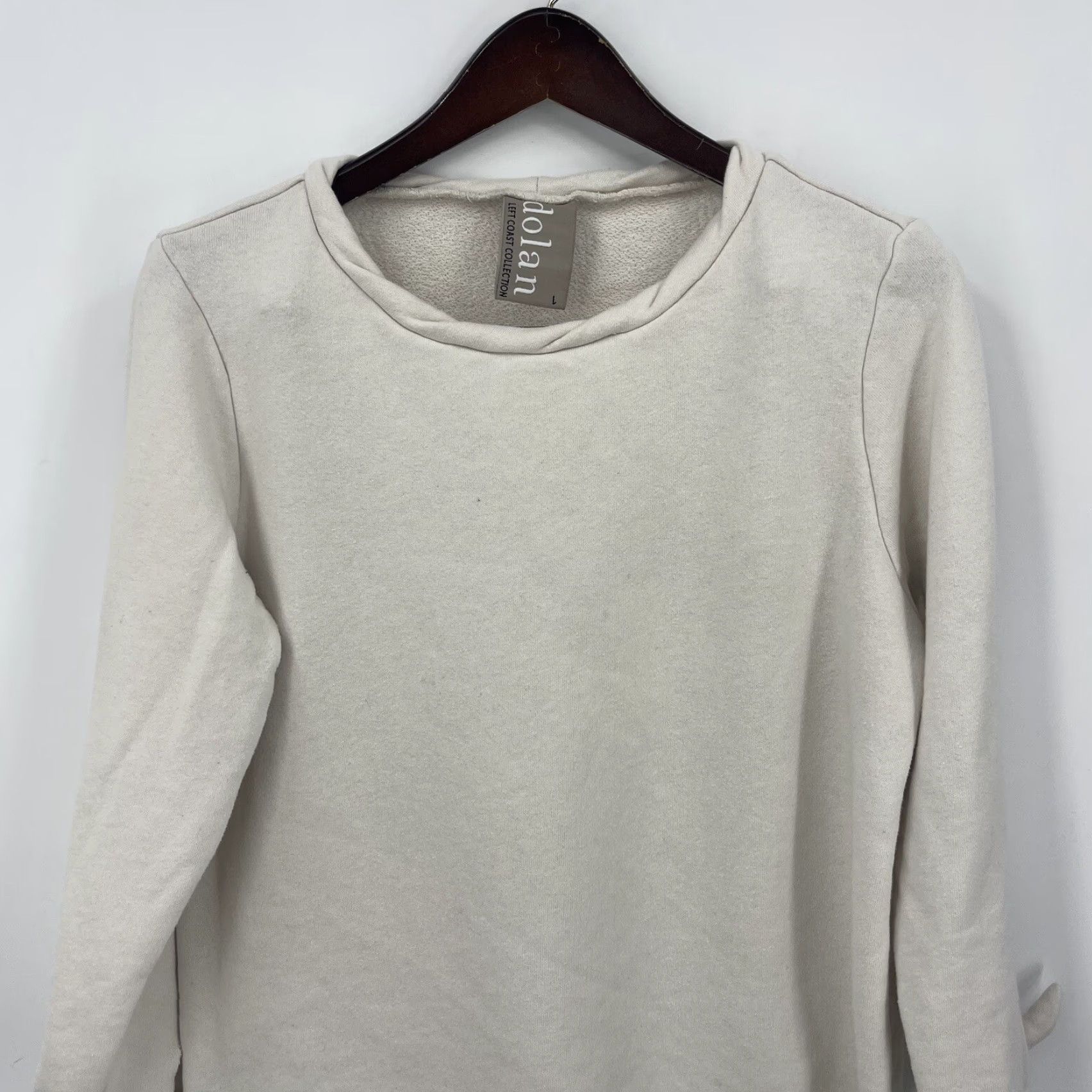 Vintage Dolan Sweatshirt Womens L Ivory Pullover Left Coast Collection Quiet Luxury Preppy Capsule Size L / US 10 / IT 46 - 4 Thumbnail
