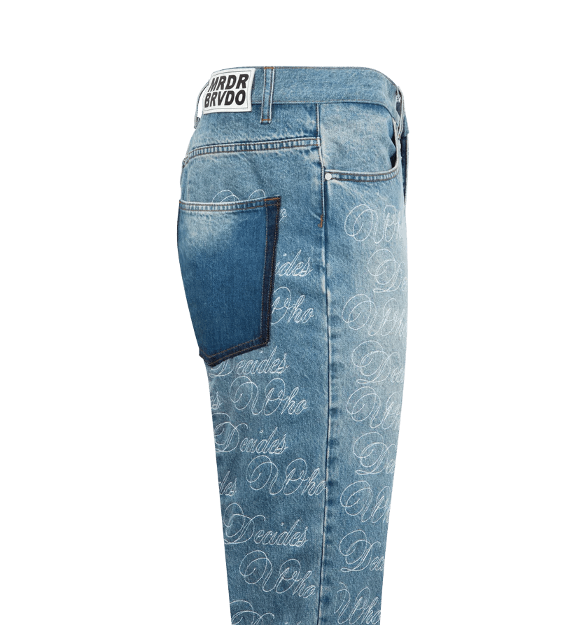 Who Decides War o1h1sh11225 Maratre Denim Jean in Denim Blue Size US 36 / EU 52 - 3 Thumbnail