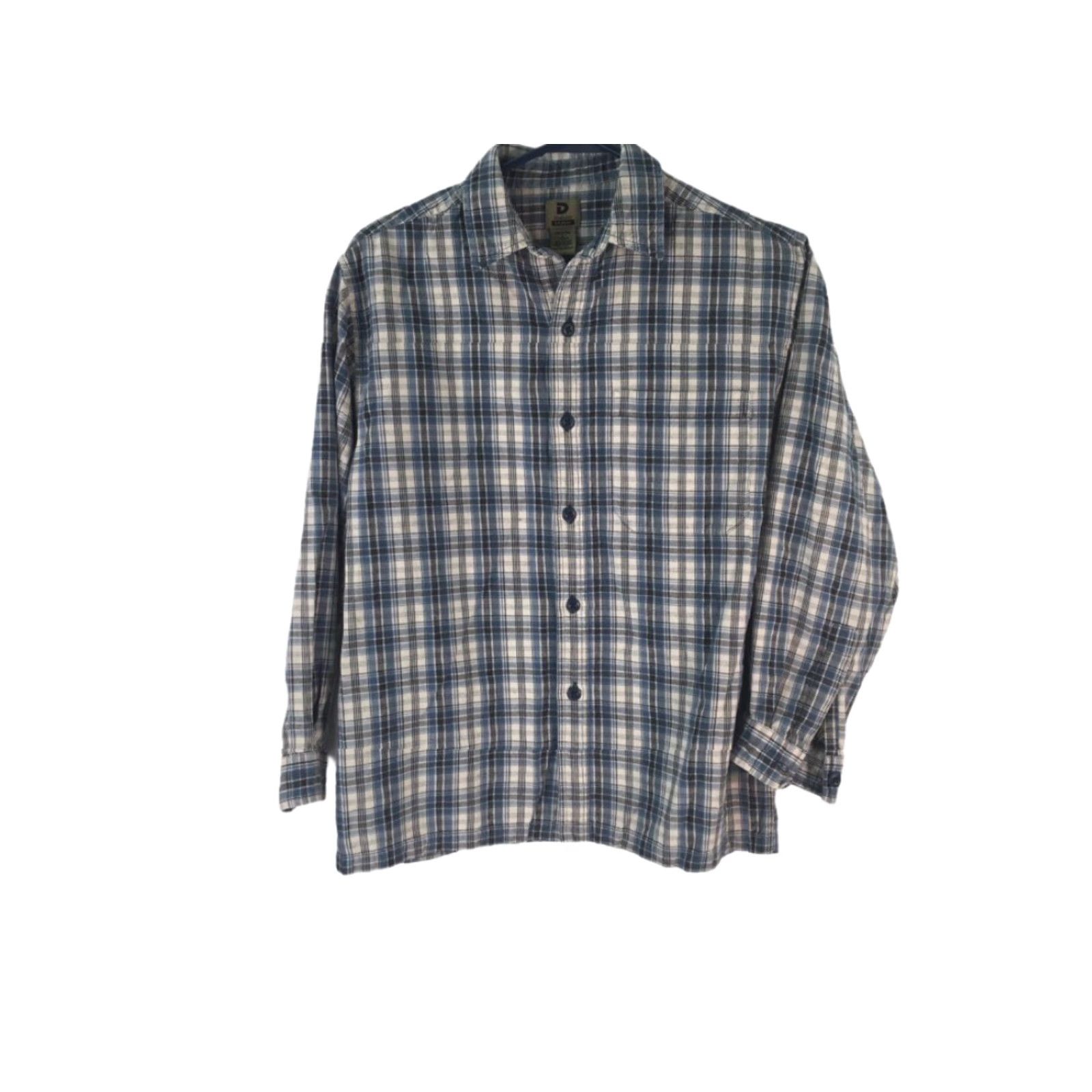 Dockers VINTAGE Dockers Mens Button Front Shirt Blue White Plaid Long Sleeve Pocket Cotton L Size US L / EU 52-54 / 3 - 2 Thumbnail
