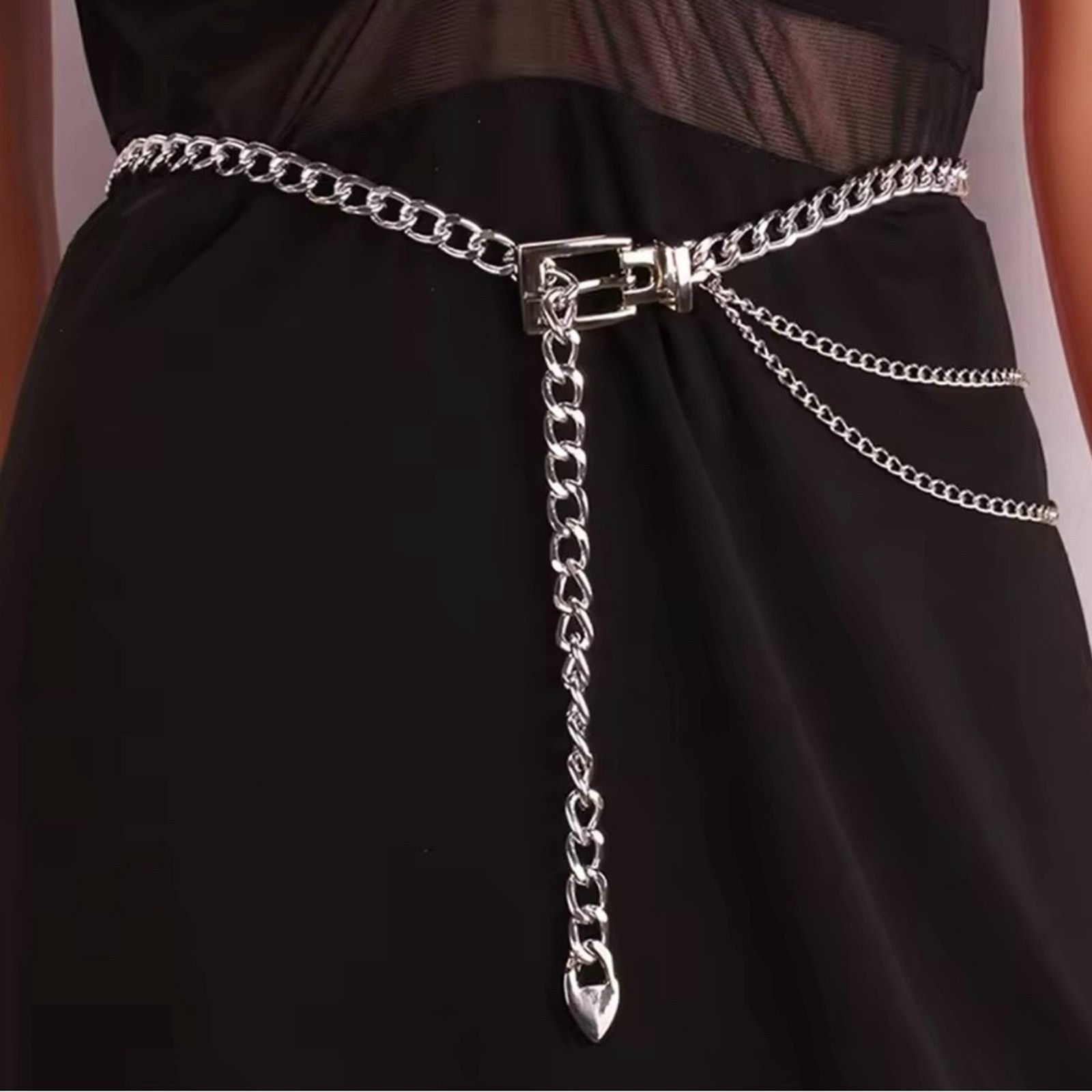 Other Multi Layer Chain Belts for Women Waistbands Long Tassel Size ONE SIZE - 3 Thumbnail