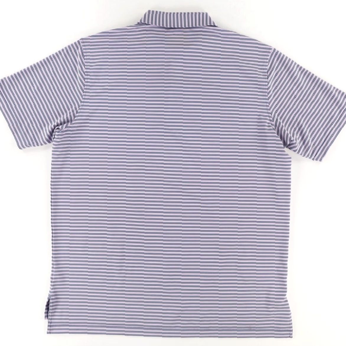Peter Millar VINTAGE Peter Millar Hamden Performance Jersey Striped Polo Shirt Purple Men's 2XL Size US XXL / EU 58 / 5 - 4 Thumbnail