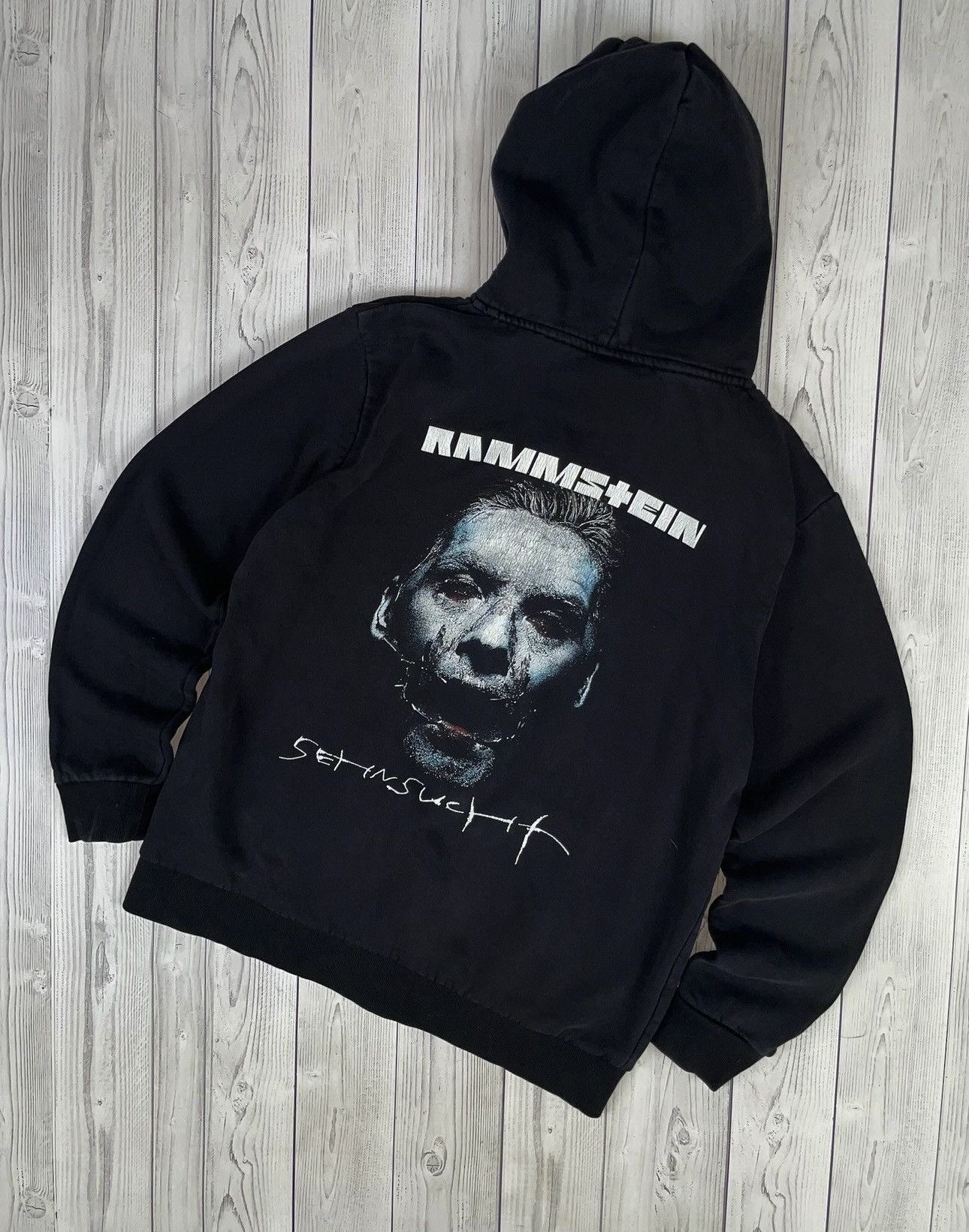 Vintage Vintage Rammstein rock hoodie size L-XL rare logo Size US L / EU 52-54 / 3 - 1 Thumbnail