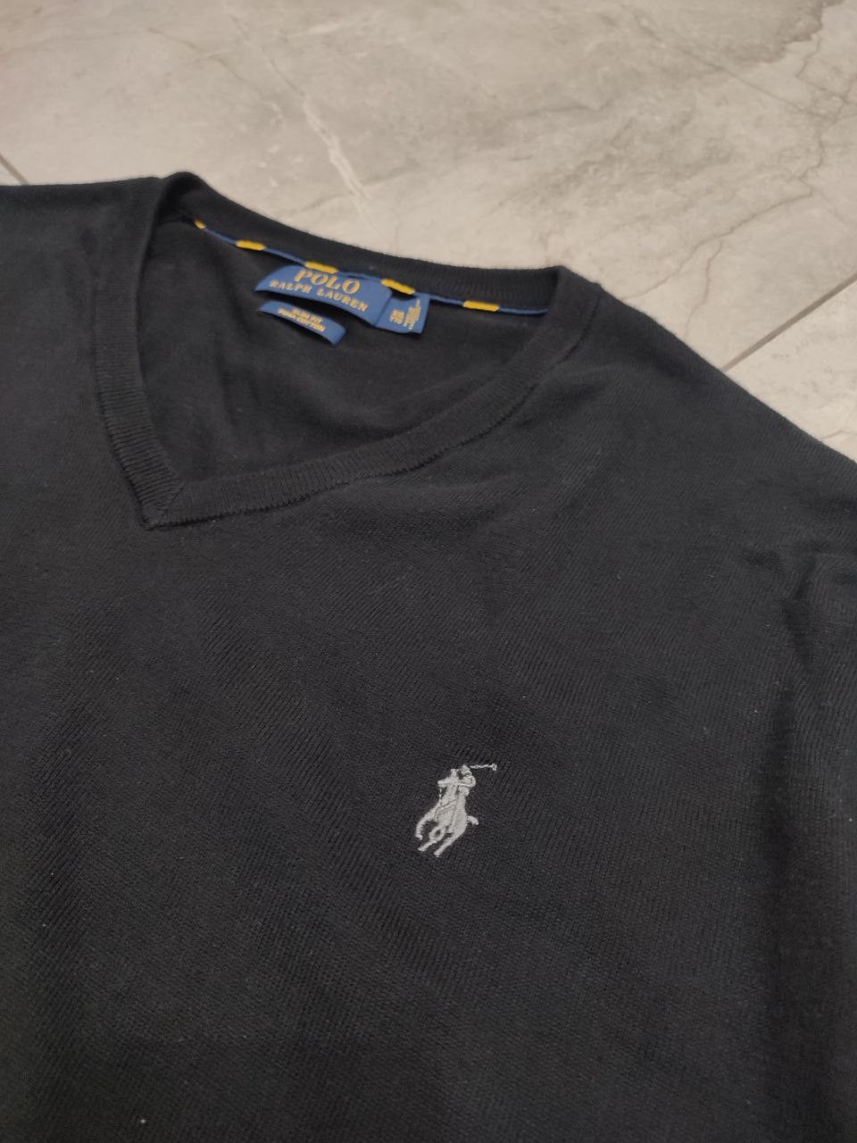 Polo Ralph Lauren Polo Ralph Lauren Black V-neck sweater cotton XXL size Size US XXL / EU 58 / 5 - 4 Thumbnail