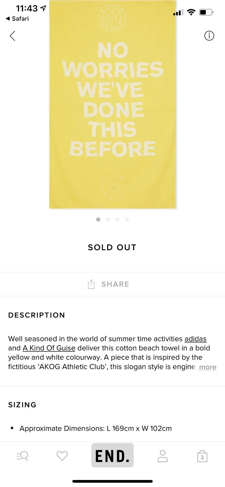 A Kind Of Guise × Adidas Adidas Consortium A kind Of Guise AKOG Towel Size ONE SIZE - 9 Thumbnail