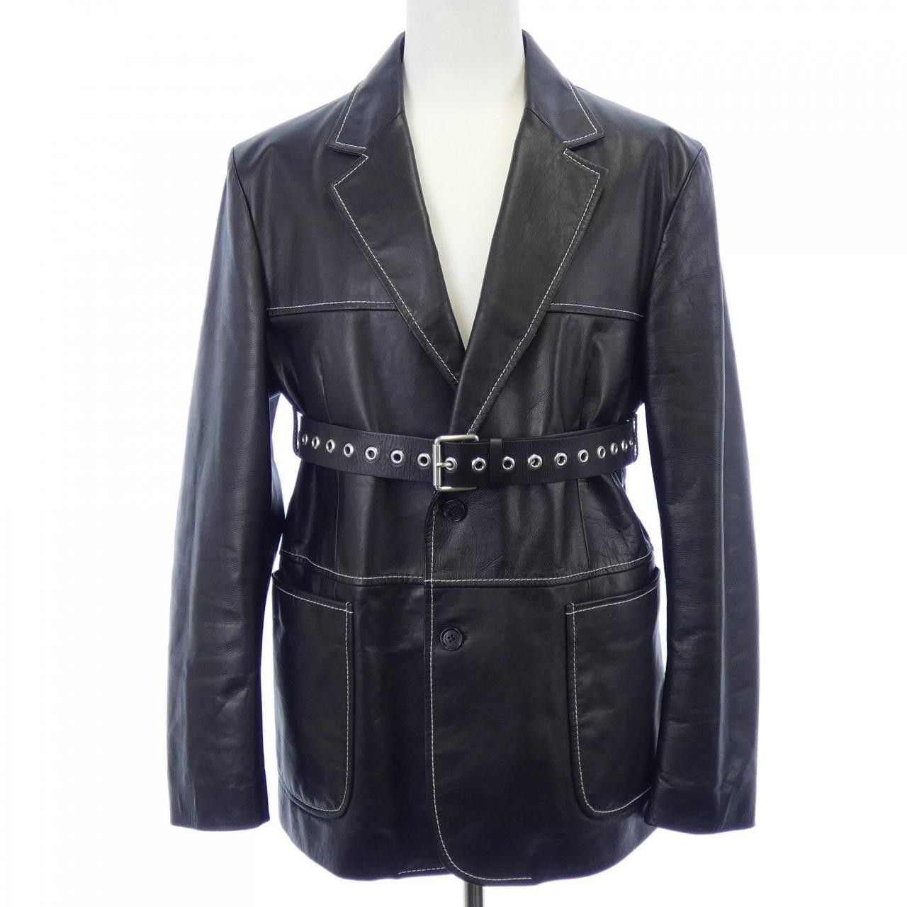 Versace Versace Versace Leather Jacket Leather Outerwear A85136 DUTY FREE for USA Size ONE SIZE - 1 Thumbnail