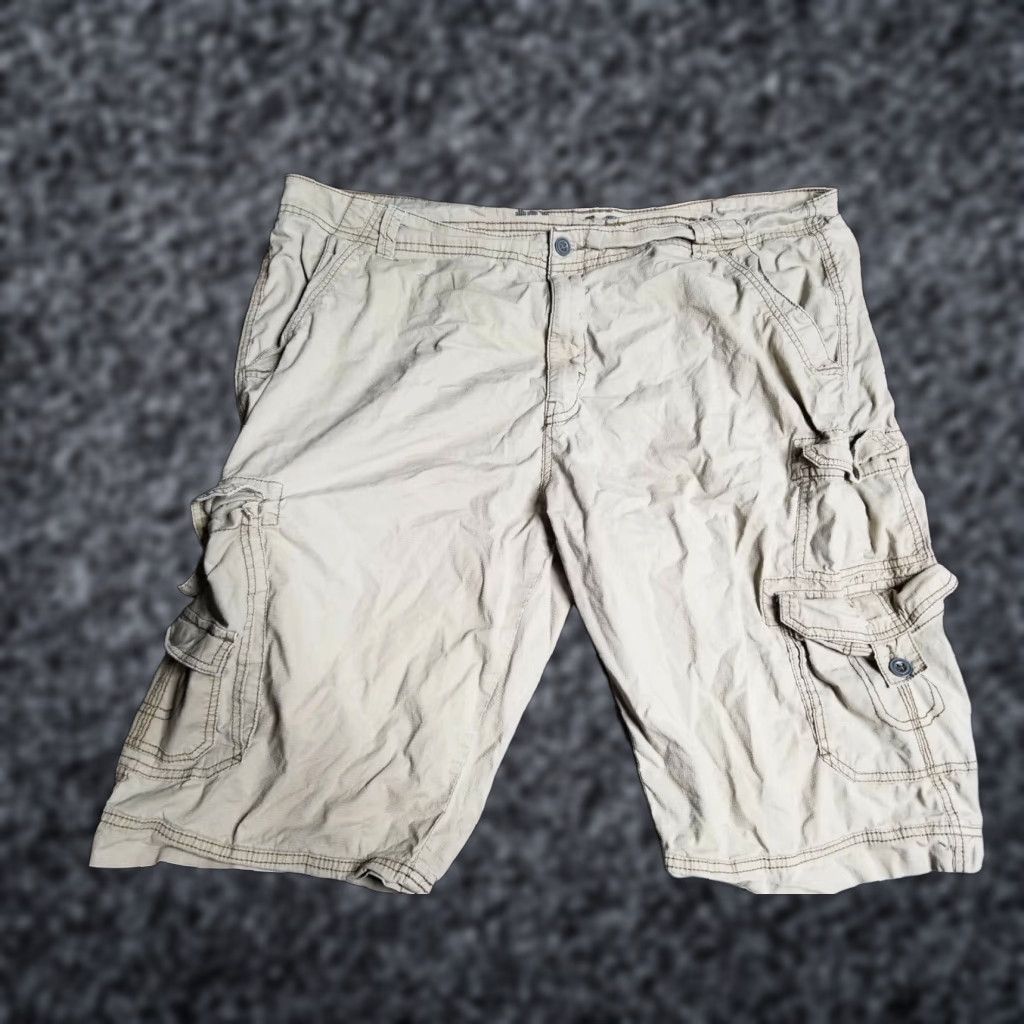 CO Iron Co Cargo Shorts Mens Khaki Brown 42 Cargo Shorts Regular 42 Mens Brown Iron Co Size 42 Utility Pockets Casual Shorts Size US 40 / EU 56 - 1 Thumbnail