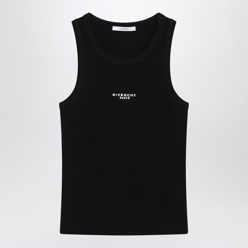 Givenchy Givenchy Black Slim-Cut Tank Top With Logo Size S / US 4 / IT 40 - 1 Thumbnail