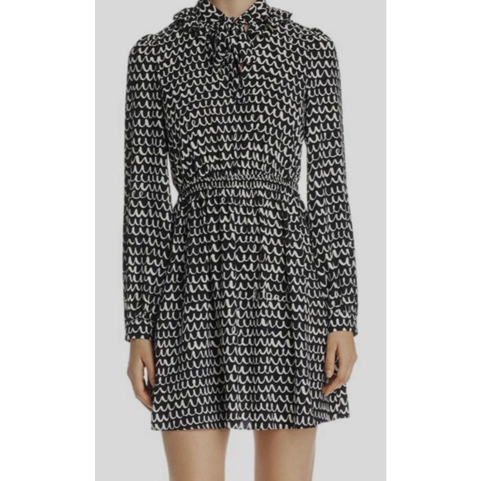 Kate Spade Kate Spade Women's Black Pop Scallop Crepe Mini Dress S $348 Size S / US 4 / IT 40 - 1 Thumbnail