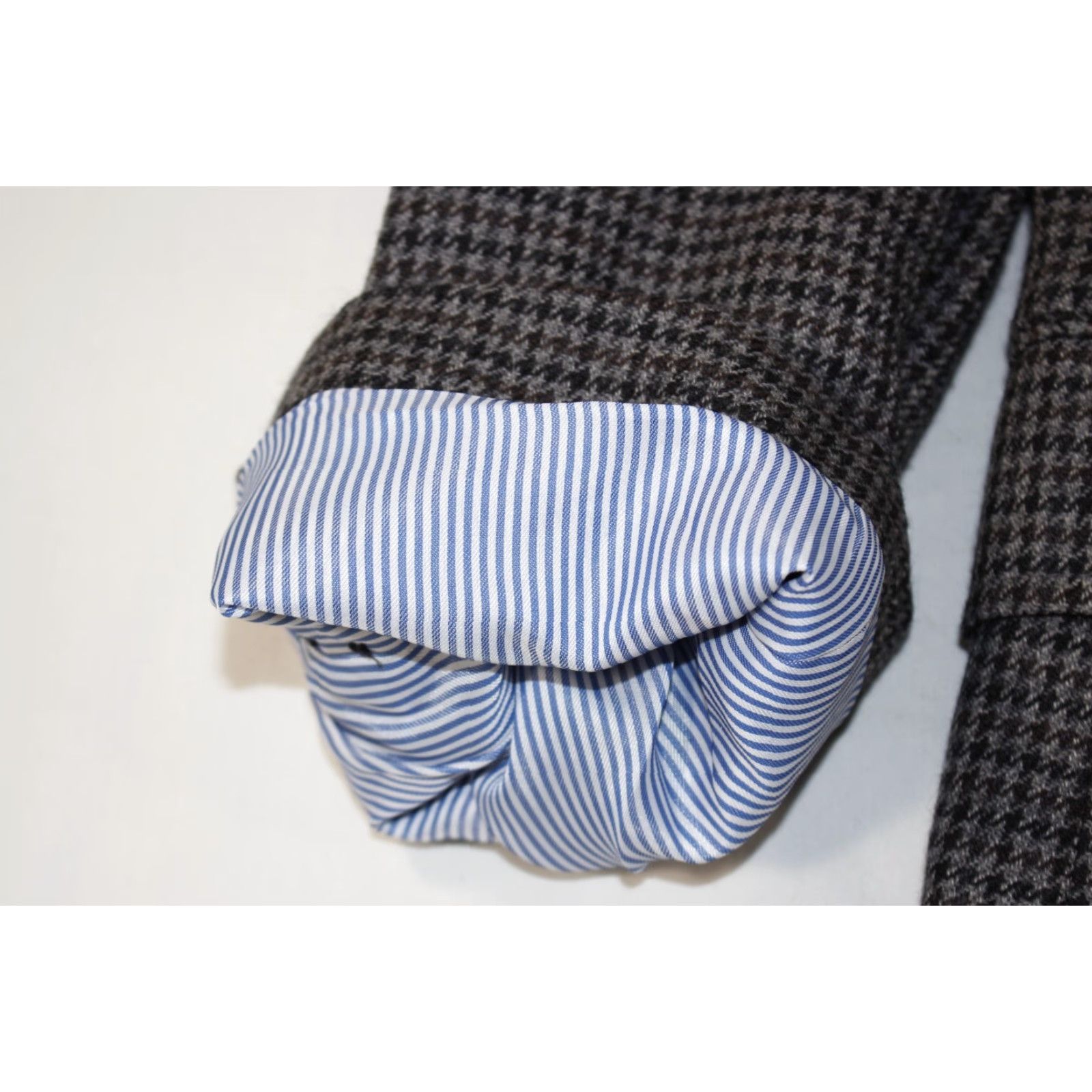 Tommy Hilfiger Tommy Hilfiger Blazer Men’s 44 Wool Houndstooth Elbow Patches Gray Jacket Size 44R - 5 Thumbnail