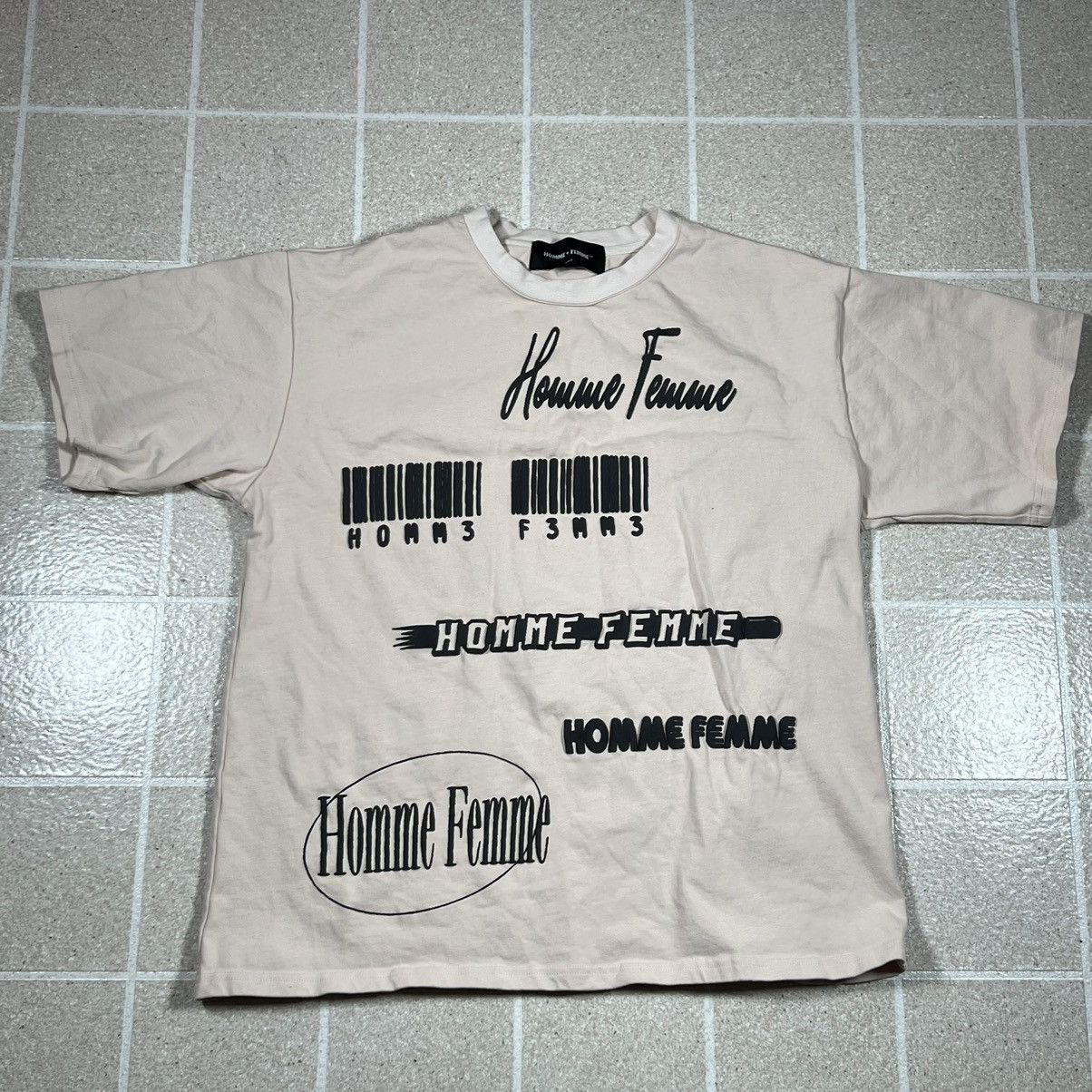 Homme + Femme La Homme Femme All Over Print Logo Cream T Shirt Size Large Size US L / EU 52-54 / 3 - 1 Thumbnail