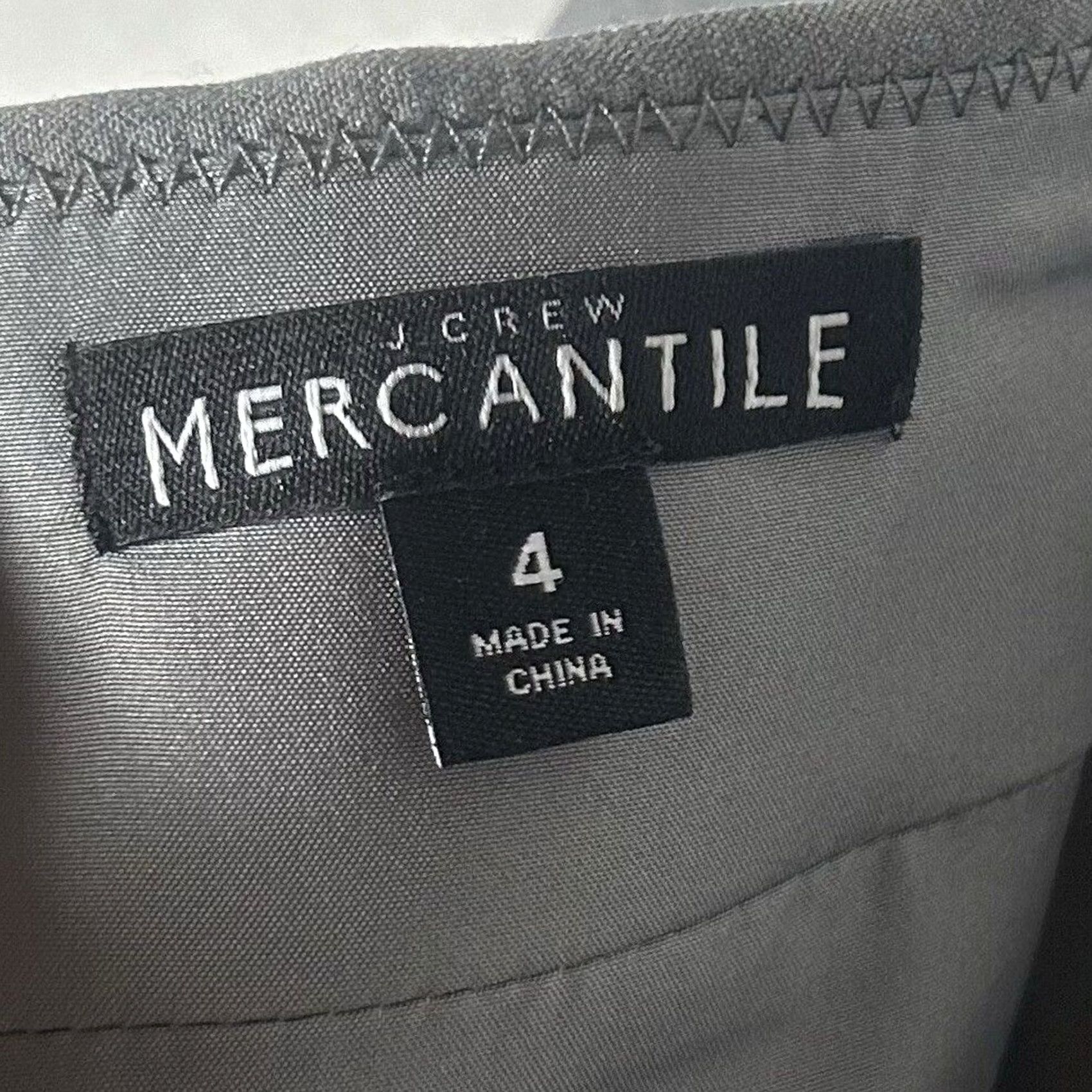 J.Crew J.CREW Mercantile Classic Work Pencil Skirt Size 4 Womens Solid Gray Business Size 27" / US 4 / IT 40 - 4 Thumbnail