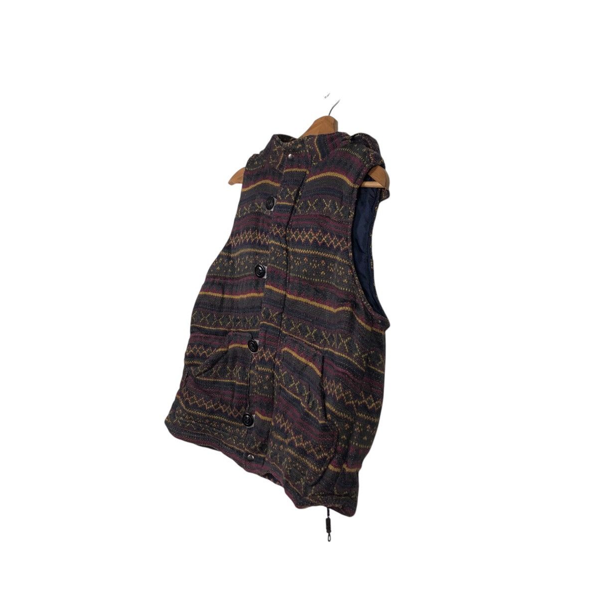 45rpm 📌Vintage Wool Vest Jacket Hoodie Create Barefoot Striped Size US M / EU 48-50 / 2 - 3 Thumbnail