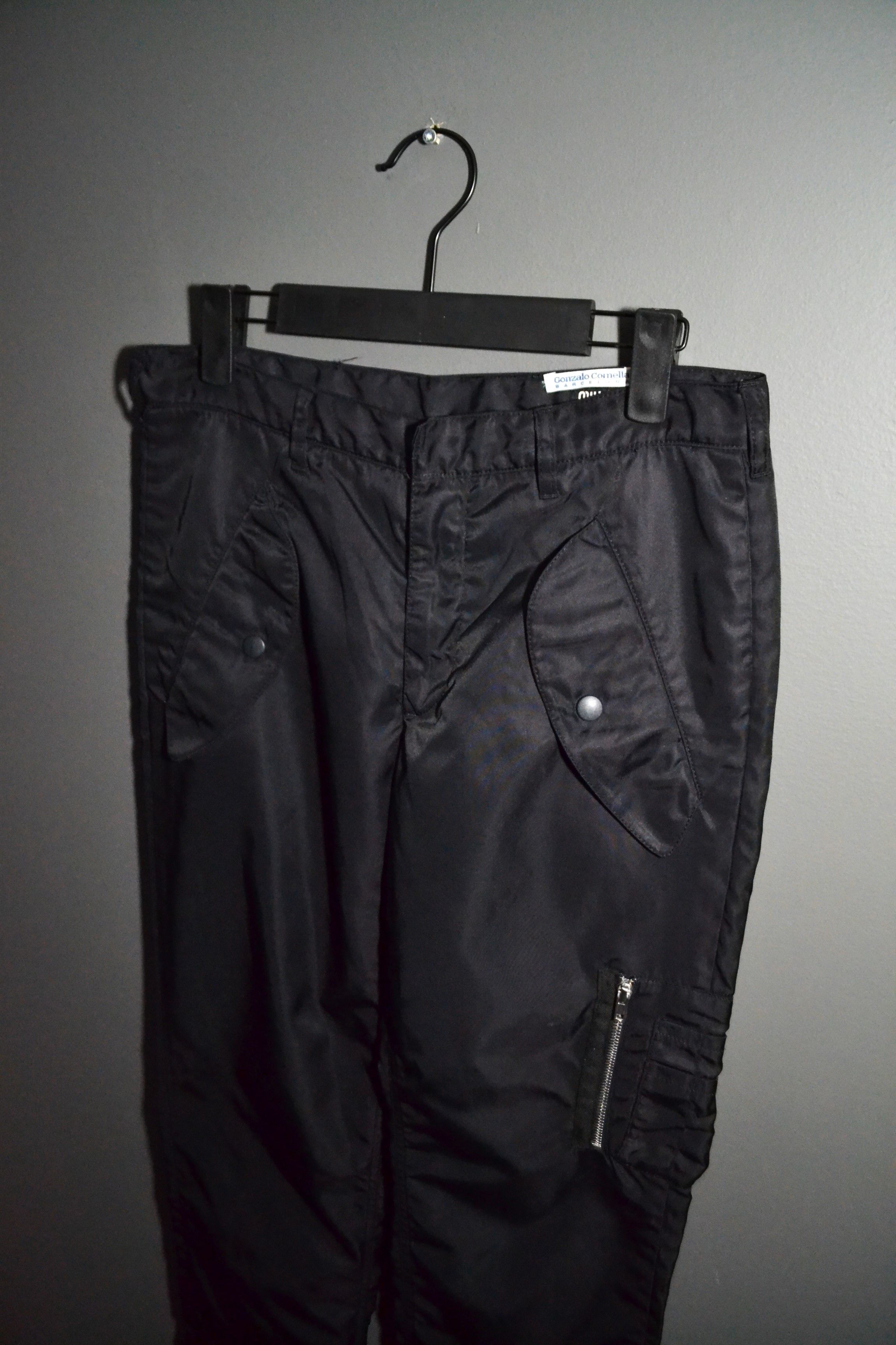 Miu Miu Miu Miu Vintage Rare Bomber Nylon Pants S Black Prada Men's Size US 30 / EU 46 - 1 Thumbnail