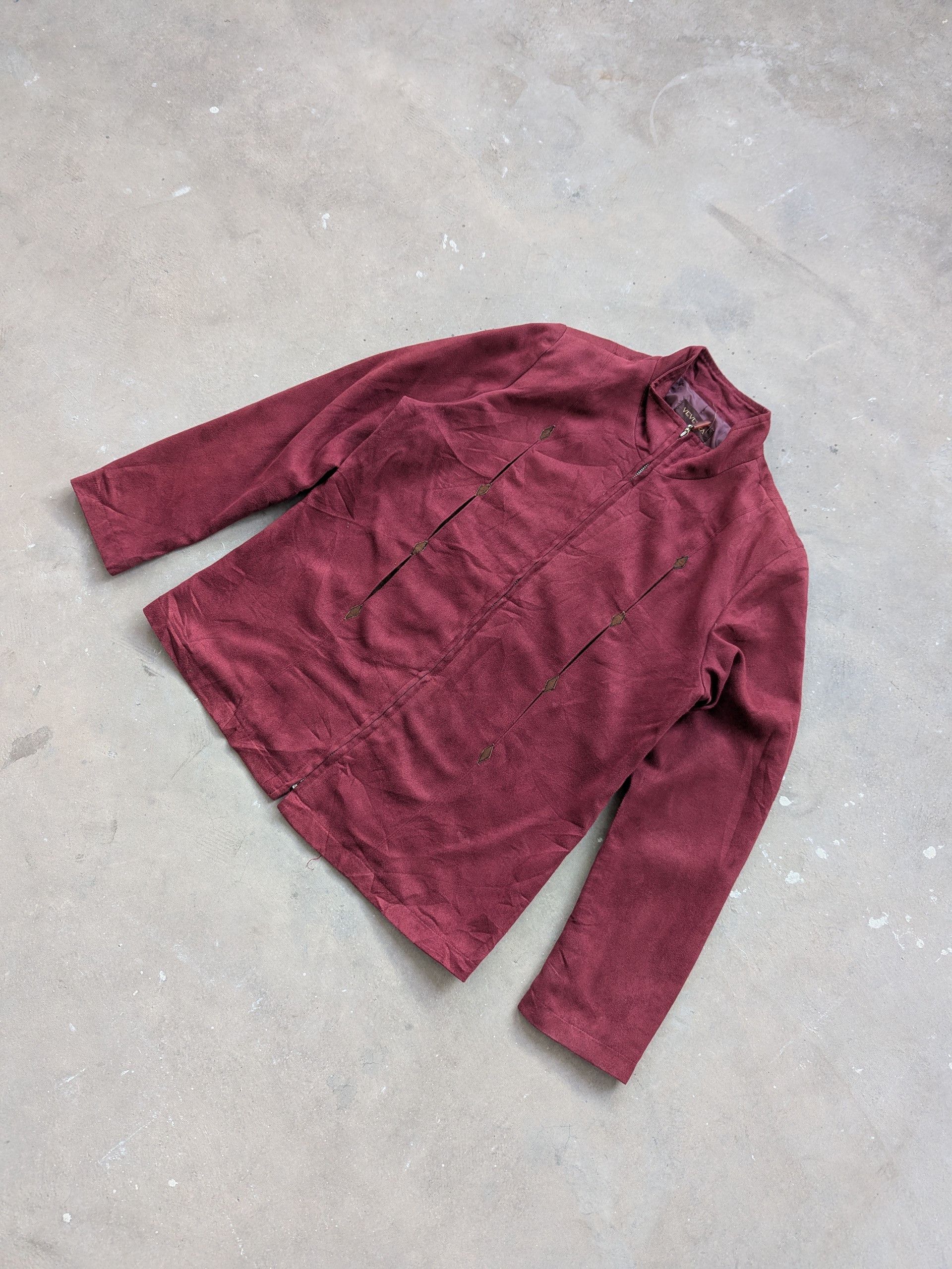 Japanese Brand × Vintage Vintage Vevelka Red Velvet Jacket Size S / US 4 / IT 40 - 2 Thumbnail