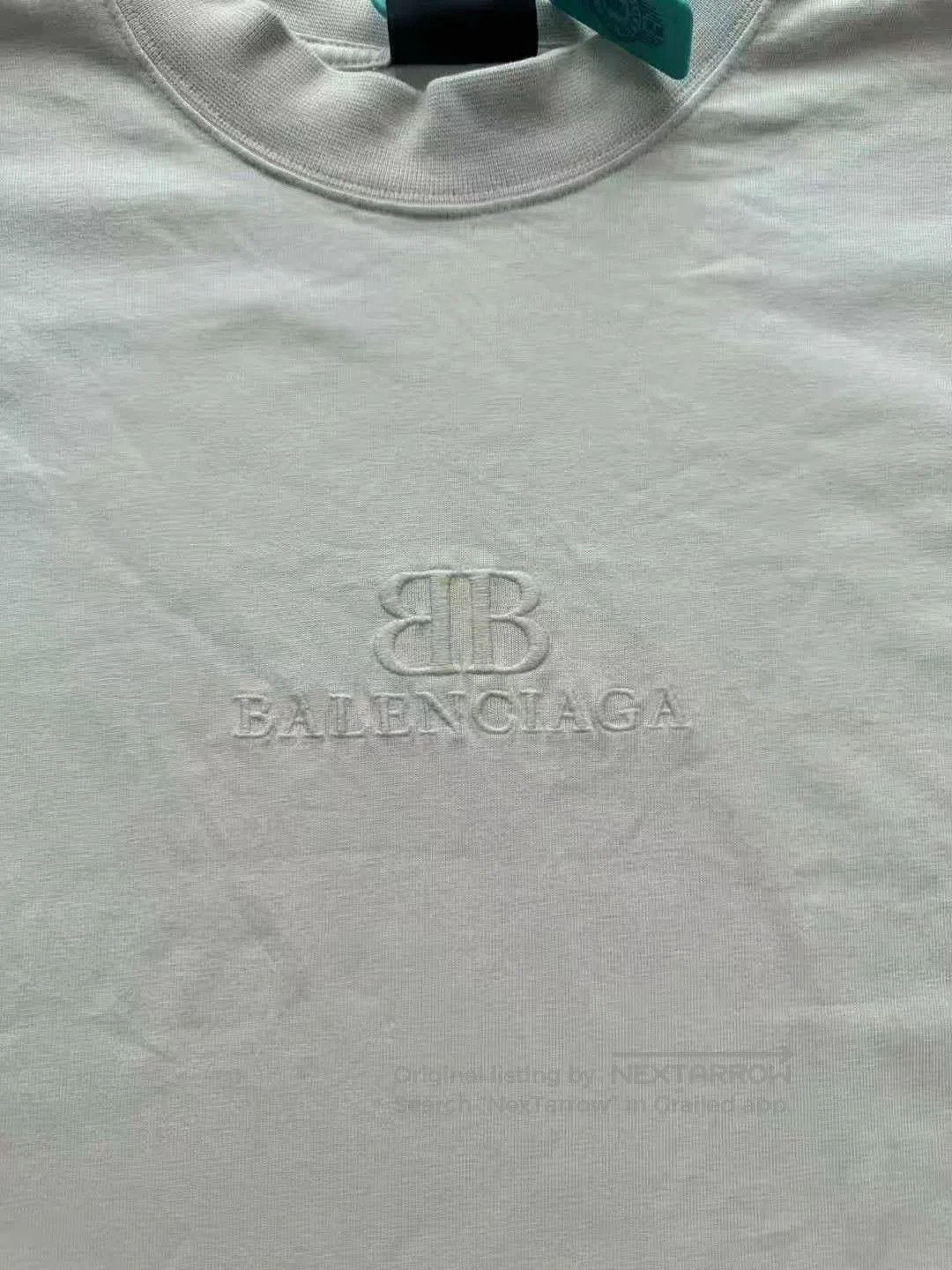 Balenciaga Balenciaga Beige Double B Embroidered Short Sleeve. Size US XS / EU 42 / 0 - 3 Thumbnail