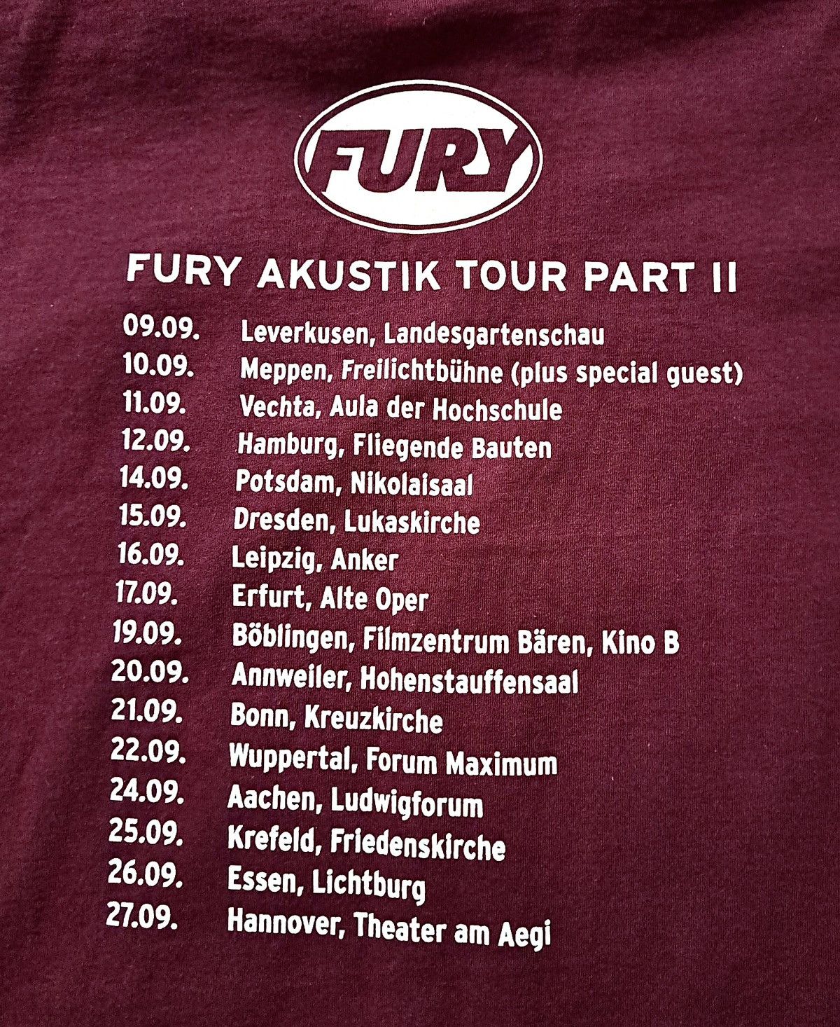 Band Tees FURY IN THE SLAUGHTERHOUSE x T-Shirt Size US XL / EU 56 / 4 - 4 Thumbnail