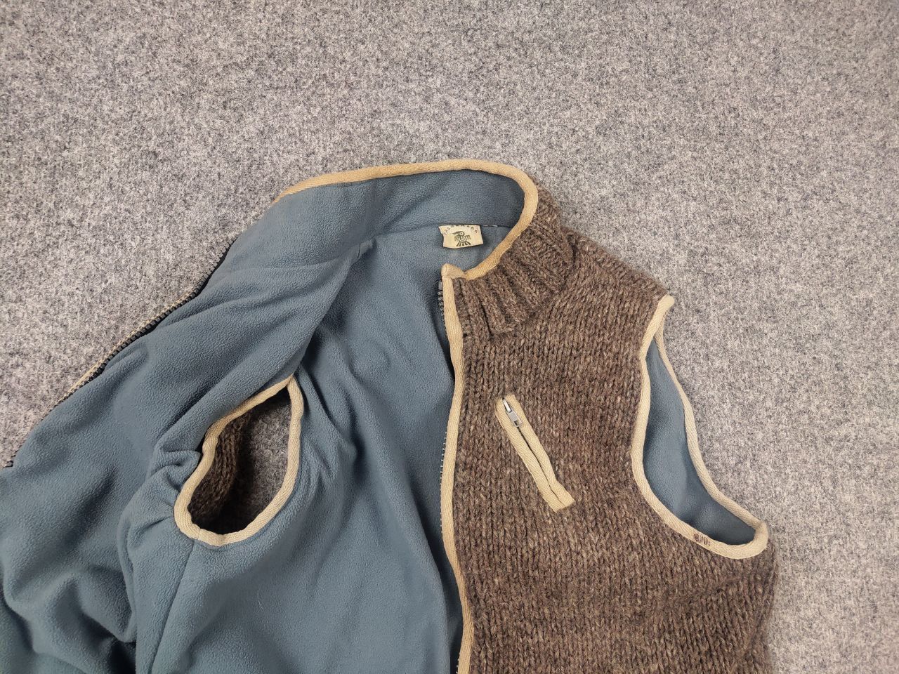 Vintage Pachamama Wool Zip Knit Sleeveless Fleece Vest Jacket Size M / US 6-8 / IT 42-44 - 4 Thumbnail
