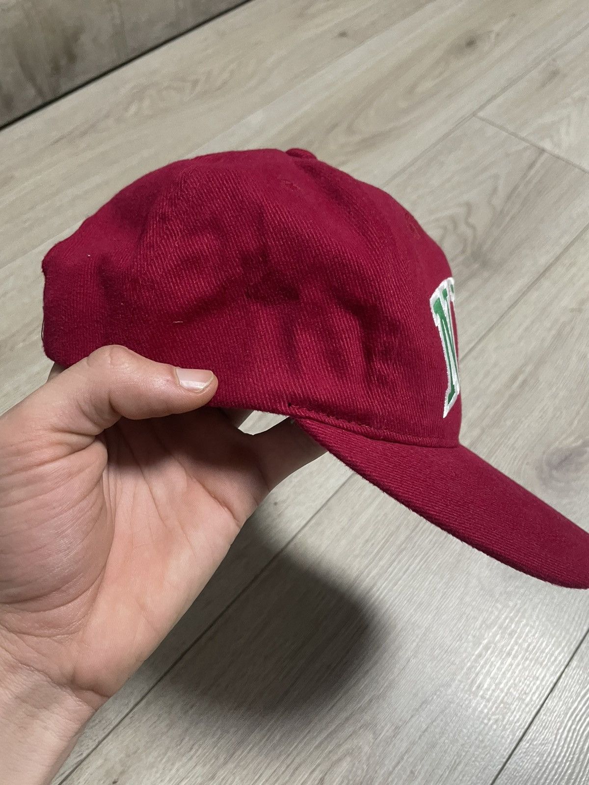 Nike Very Rare Nike Cap Big Logo Swoosh Drill Y2K 90s Hype Retro Size ONE SIZE - 2 Thumbnail