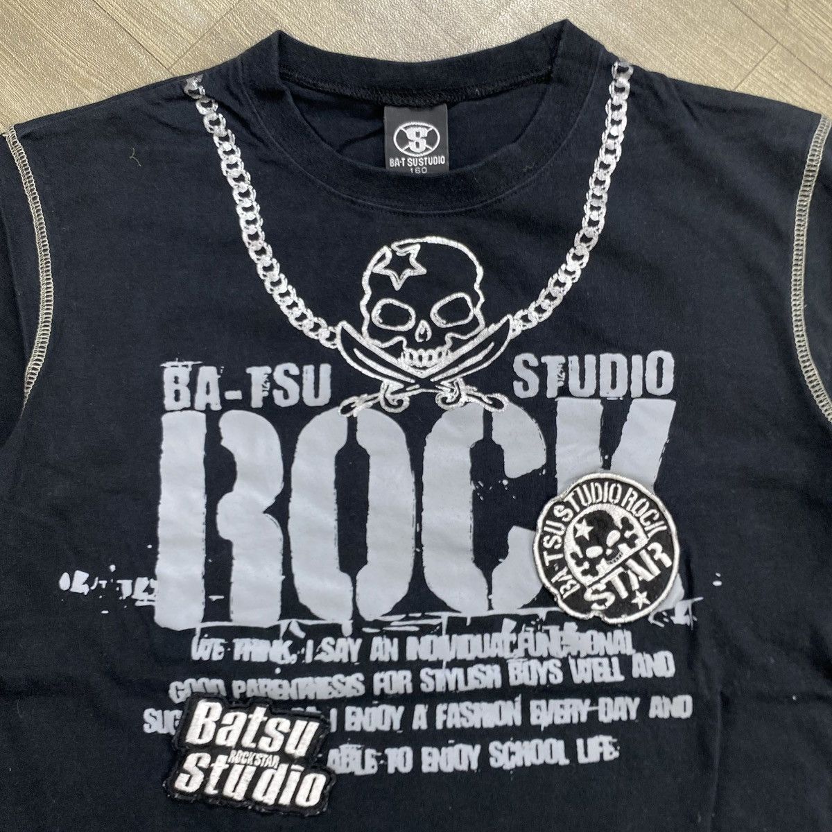 Beauty Beast 2000s Rockstar Batsu Ifsix Skulls Cross Gothic Lgb Style Tee Size US S / EU 44-46 / 1 - 4 Thumbnail