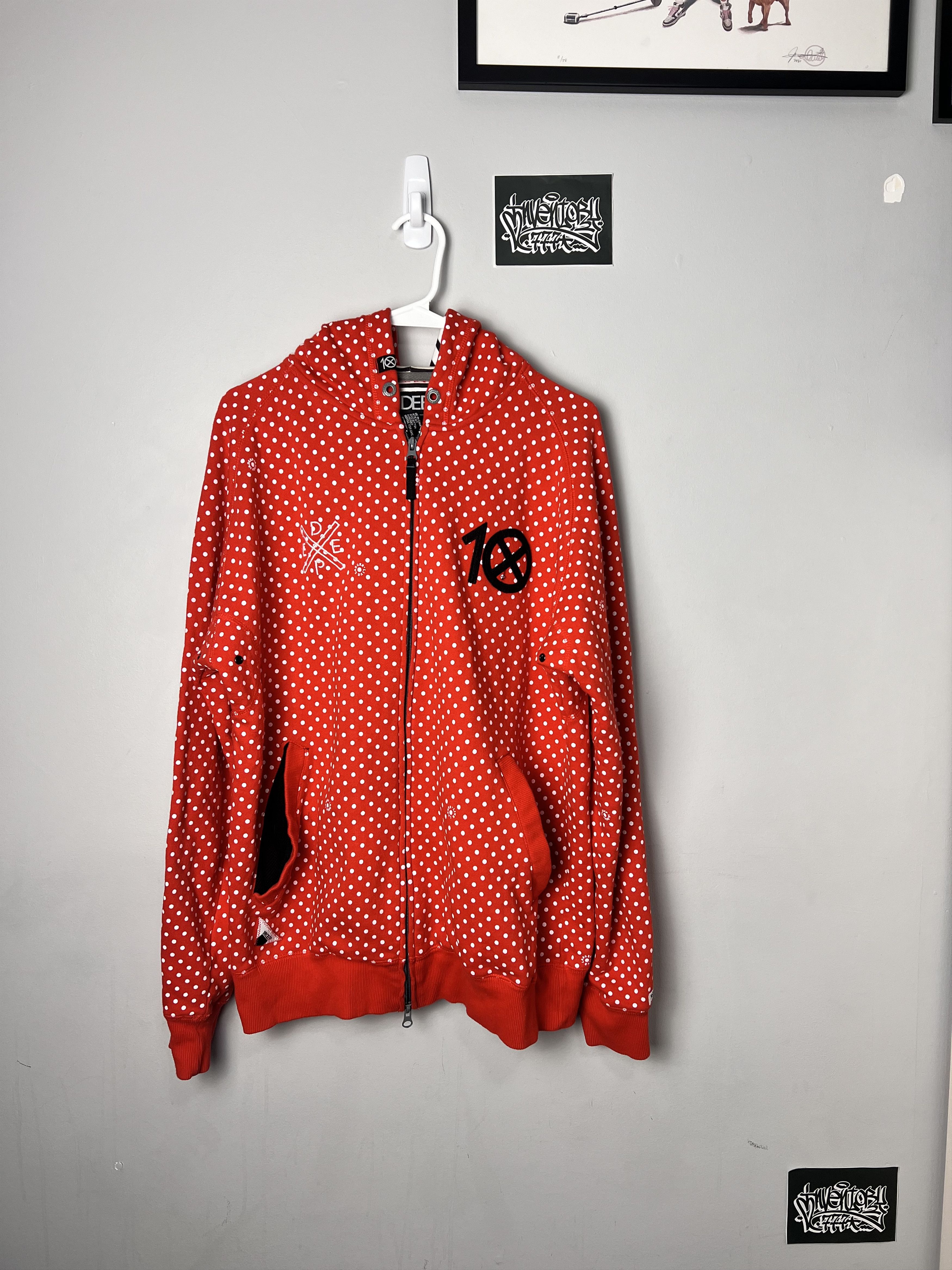 10 Deep 10 Deep Polka Dot Hoodie Grailed