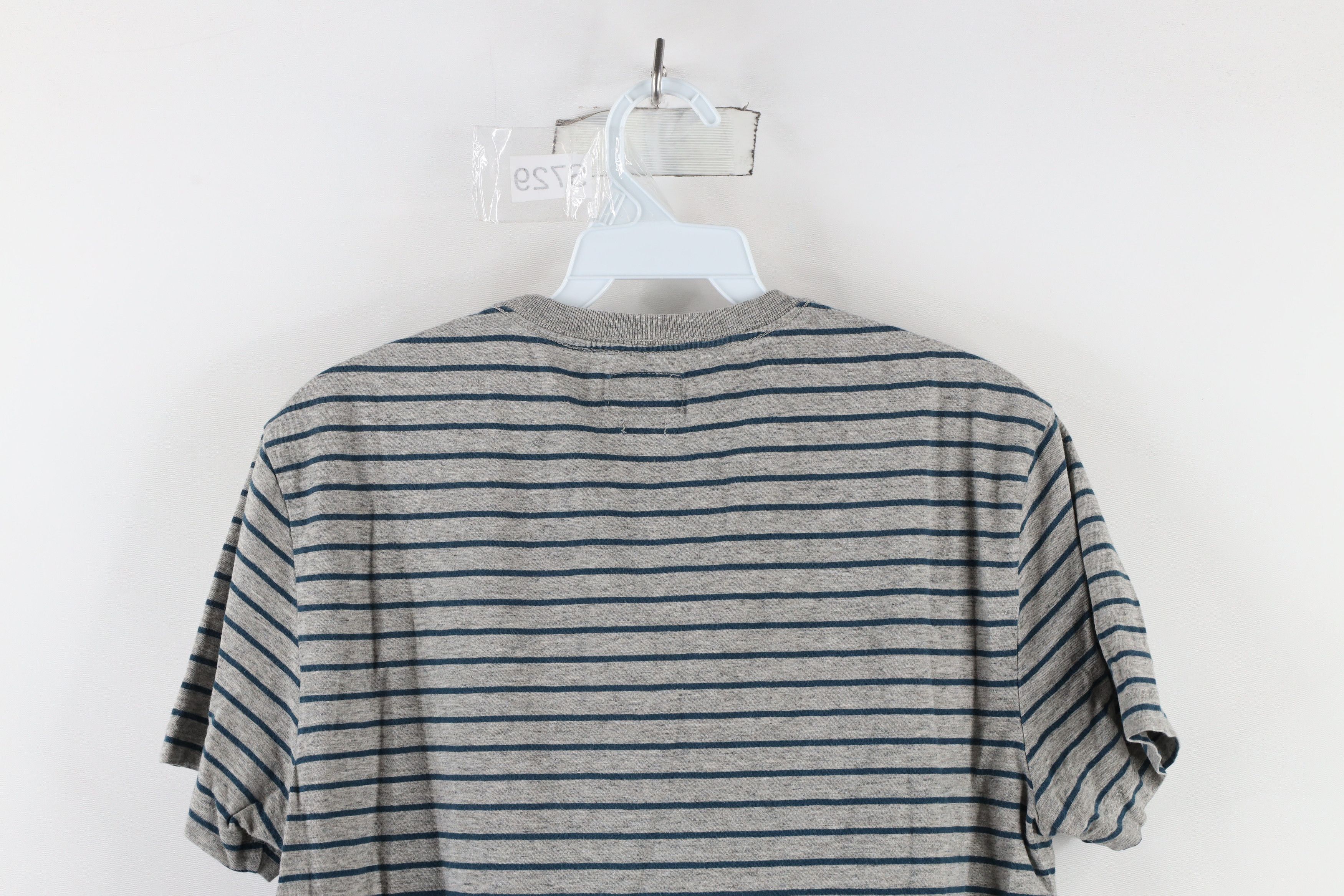 J.Crew × Vintage J Crew Fit Striped Short Sleeve Pocket T-Shirt Heather Gray Size US S / EU 44-46 / 1 - 10 Thumbnail