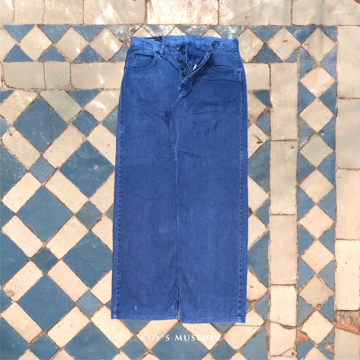 image of Marlboro Classics Vintage 1996 Malboro Classics Corduroy Pants in Blue, Men's (Size 32)