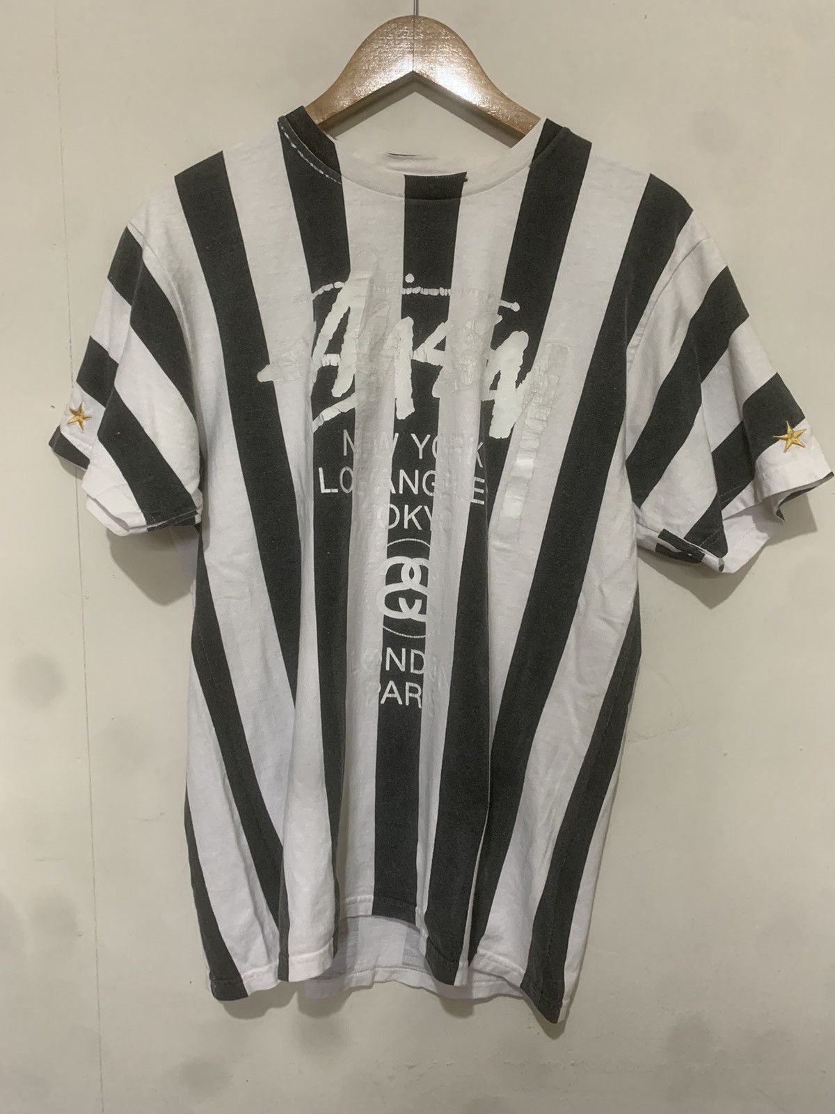 image of Vintage Y2K Stussy Shirt in Black, Men's (Size Medium)