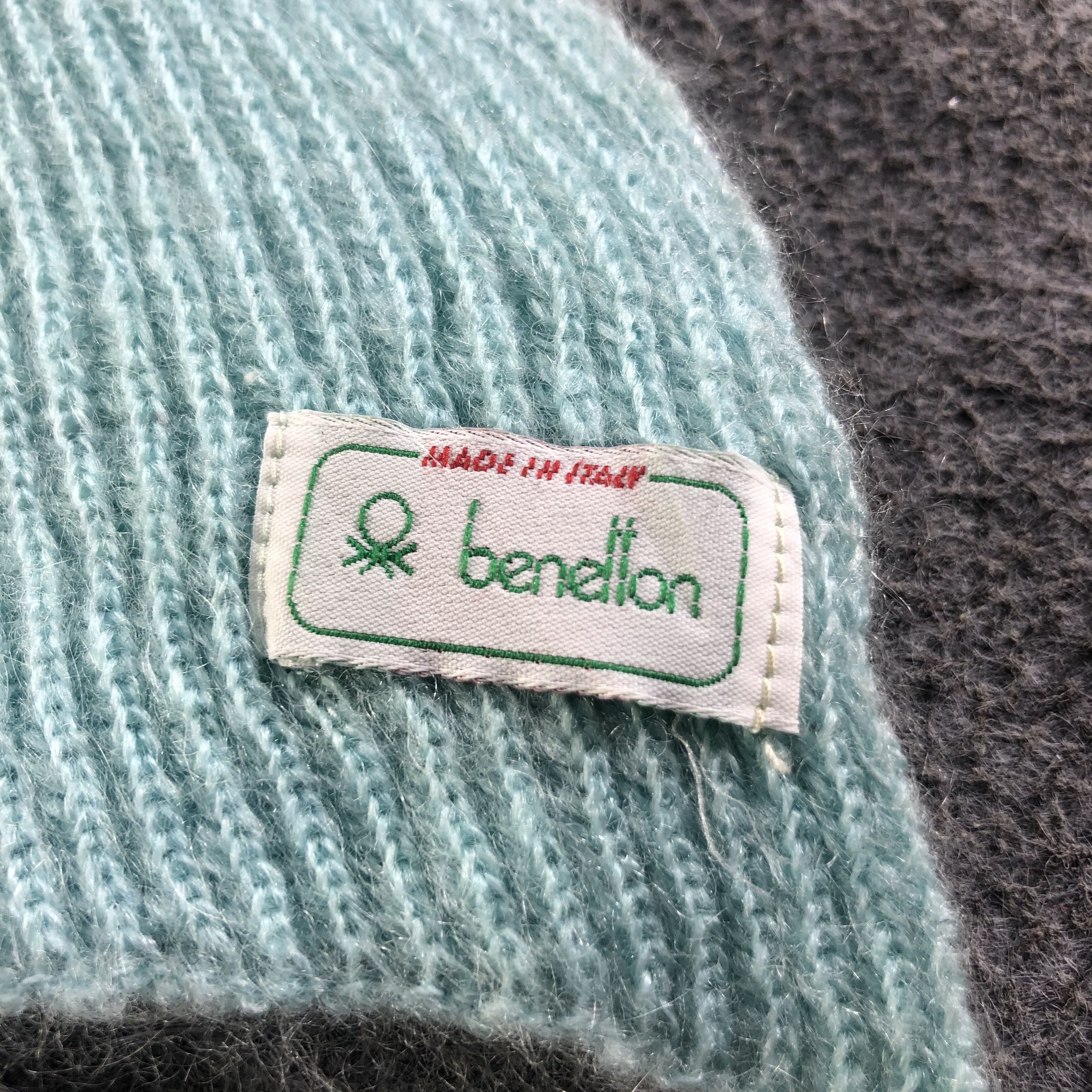 United Colors Of Benetton Benetton Pleated Wool Scarf Muffler V2039 Size ONE SIZE - 4 Thumbnail