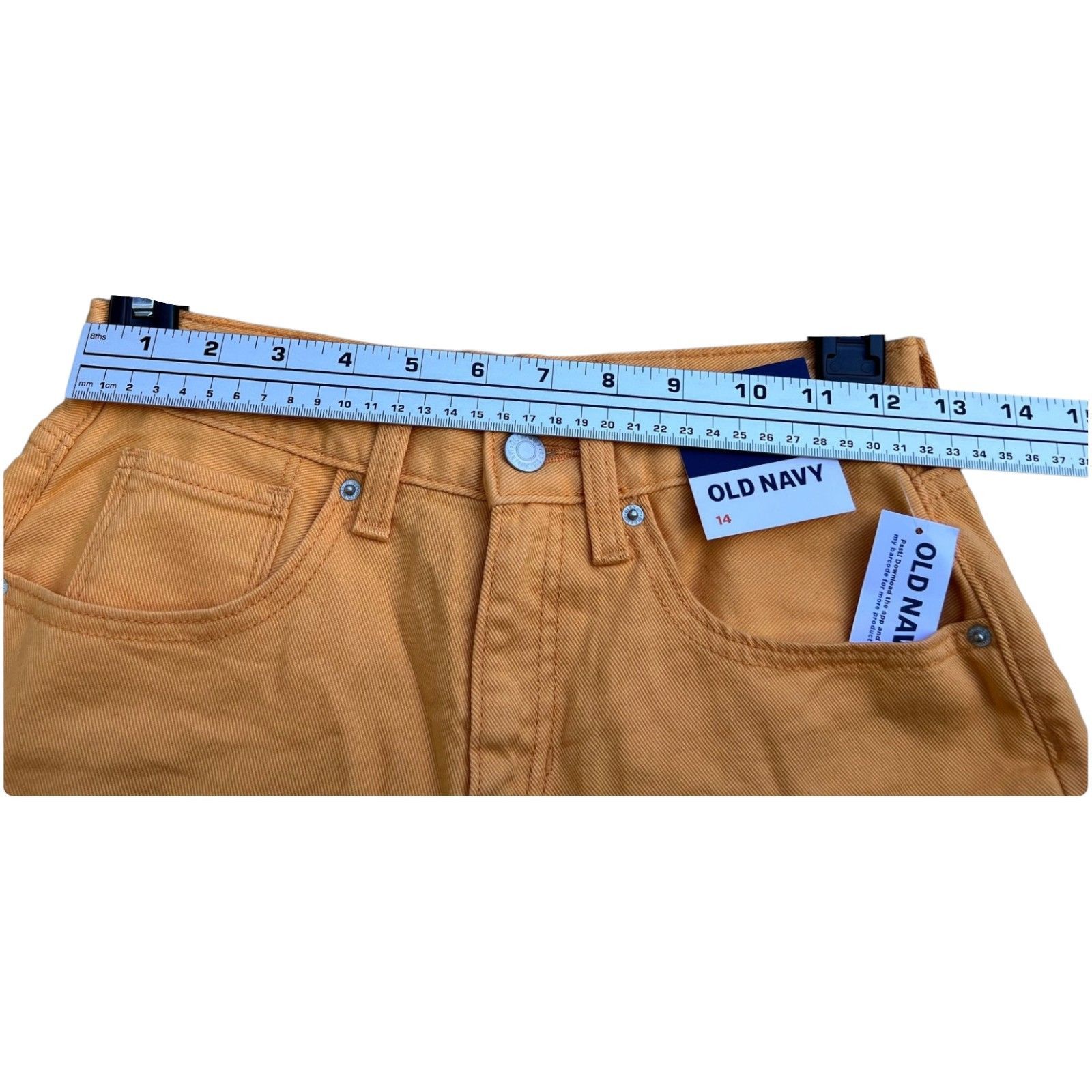 Old Navy Old Navy - Women's Sexy Denim Shorts - Yellow - 14 Size 36" / US 14 / IT 50 - 3 Thumbnail