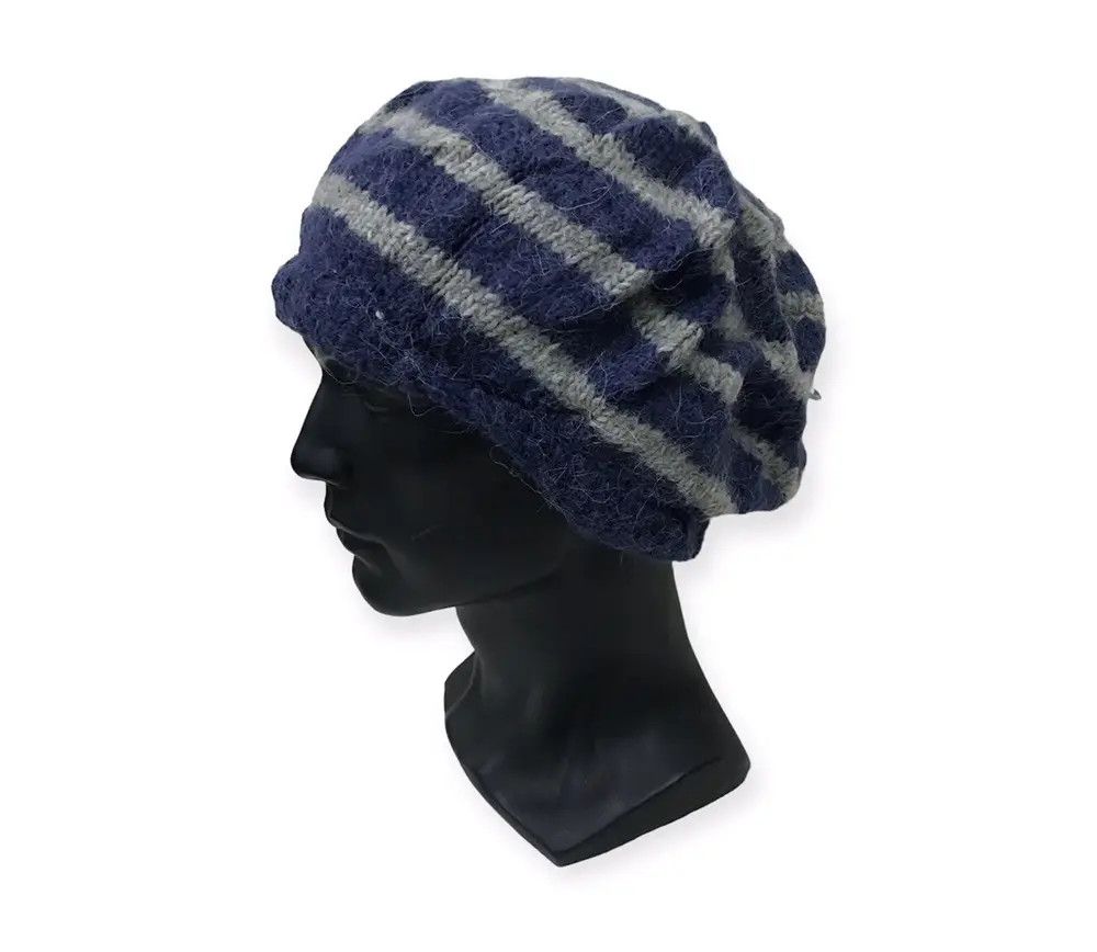 Japanese Brand Gaijin Stripe Design Beanie Hat Size ONE SIZE - 1 Thumbnail