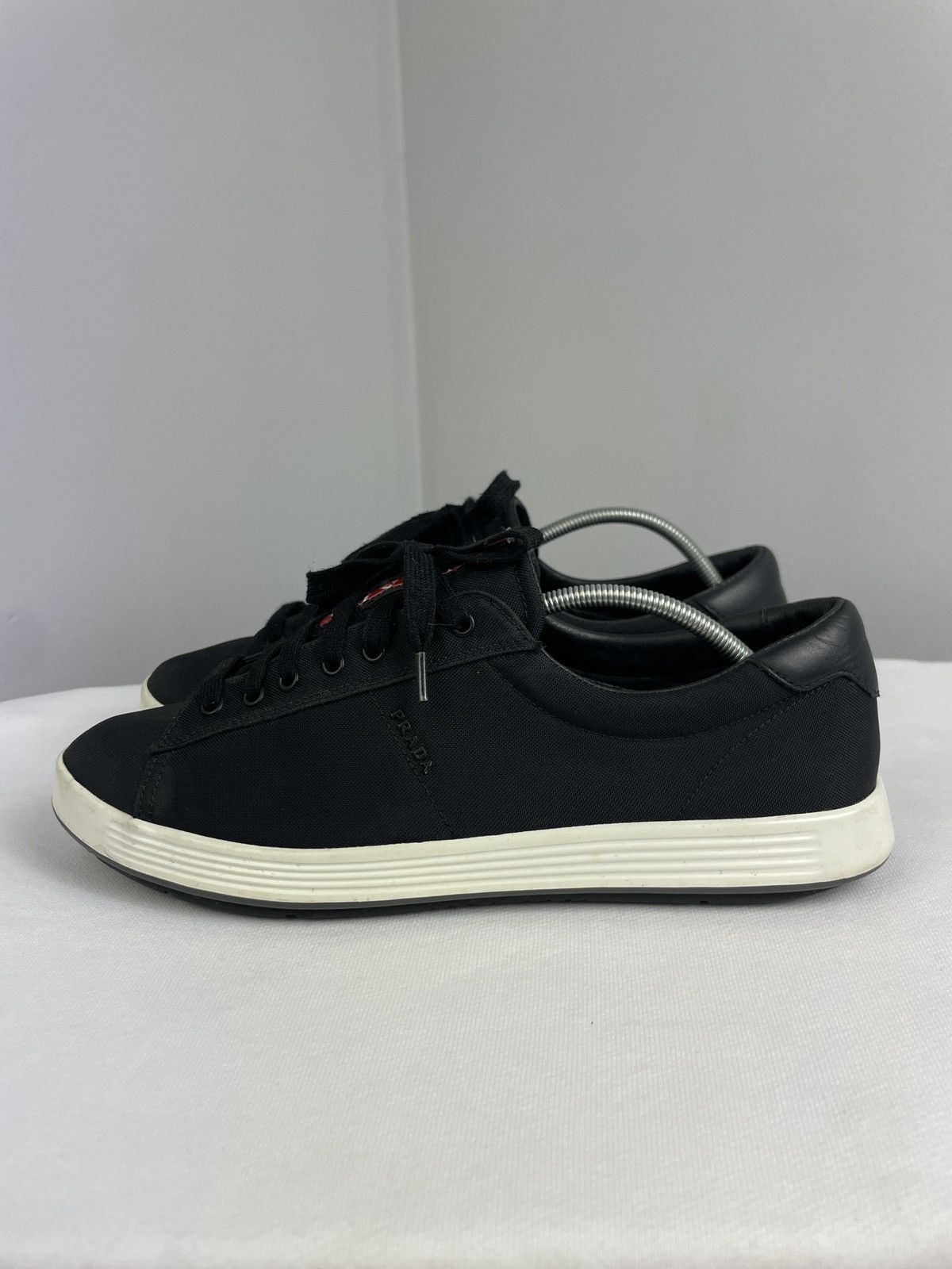 Prada Prada Linea Rossa Black Nylon Sneakers – Vitello Plume Size US 8 / EU 41 - 6 Thumbnail