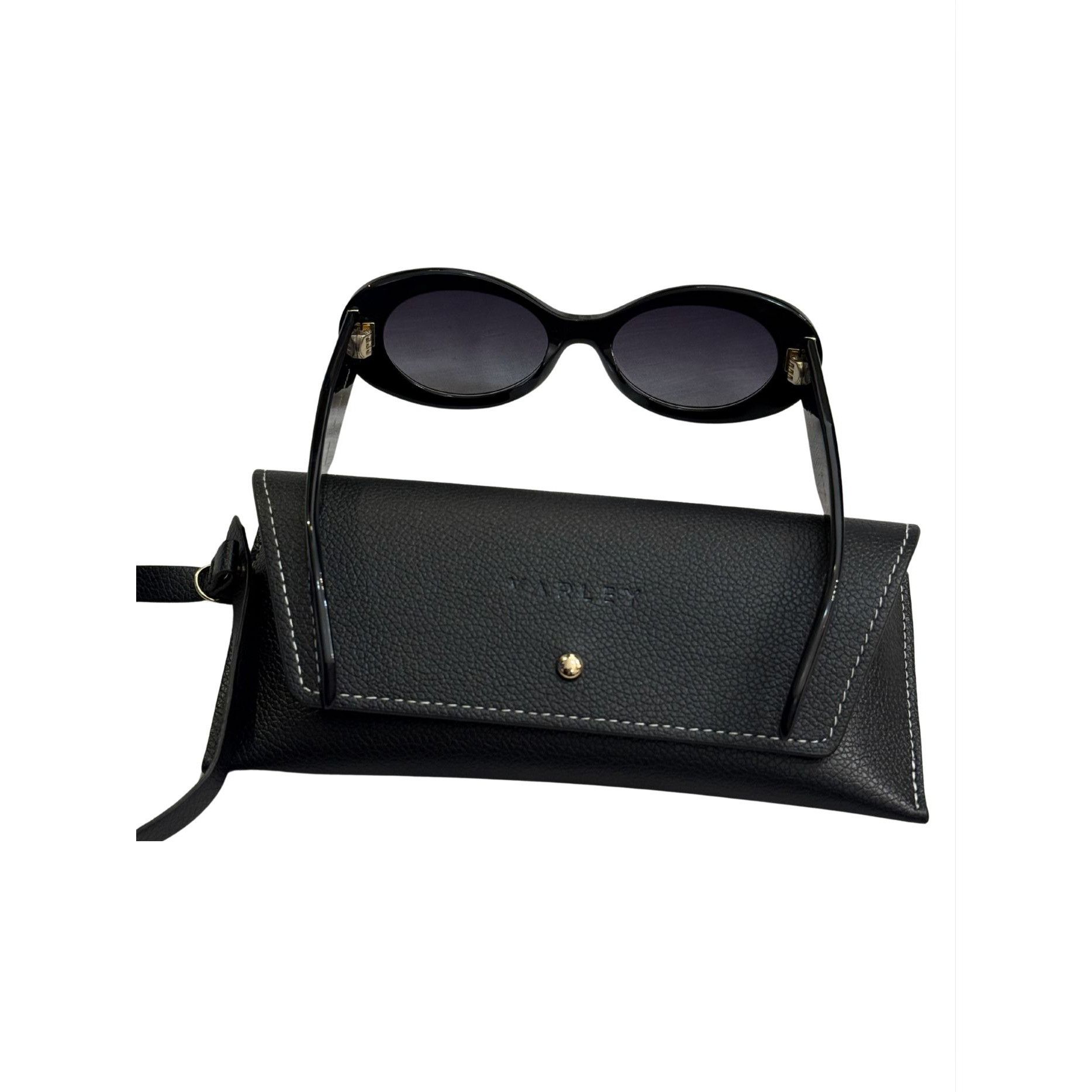 Varley VARLEY Bethnall Oval Sunglasses Black NEW $198 Size ONE SIZE - 5 Thumbnail