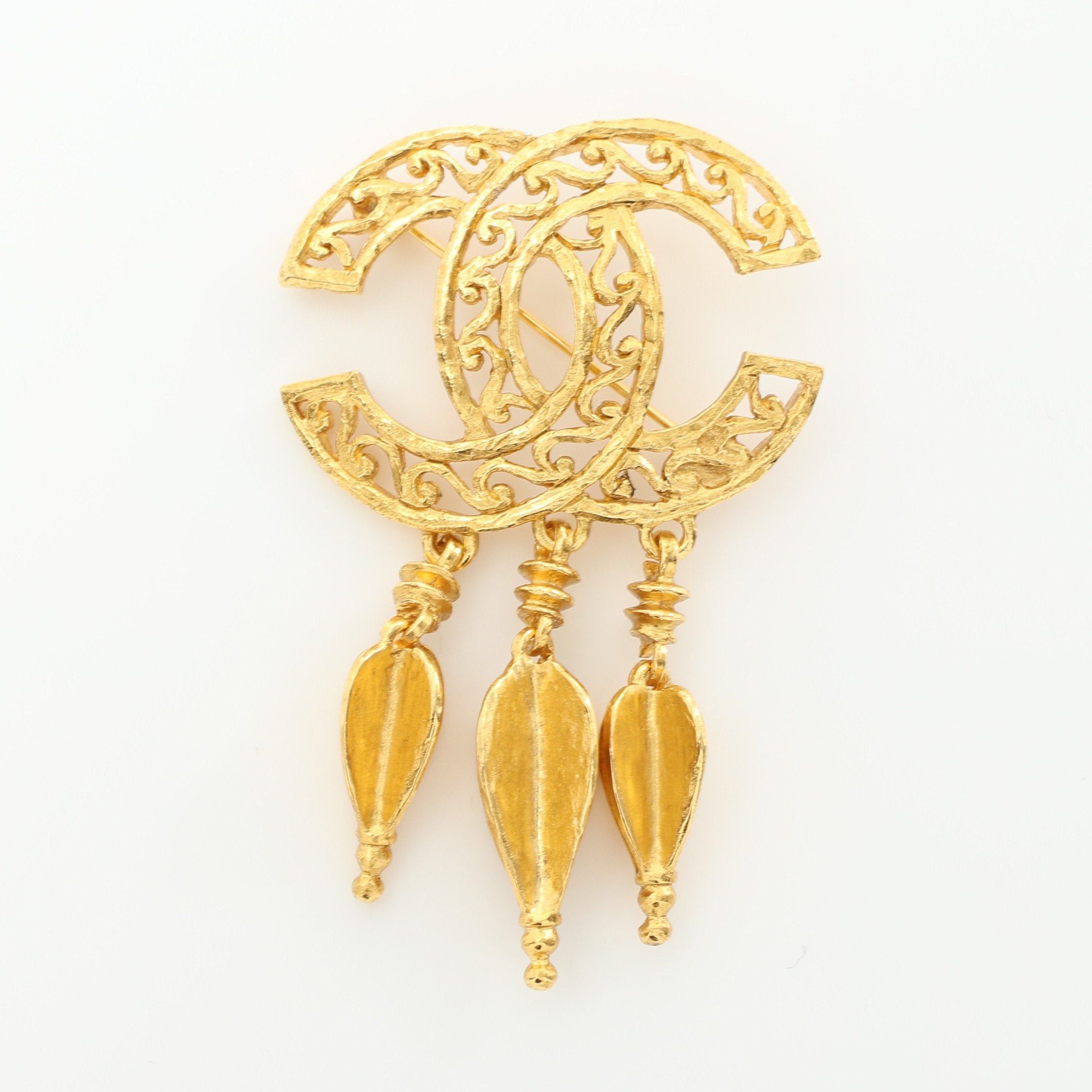 image of Chanel Coco Mark Brooch Gp Gold 95A, Women's