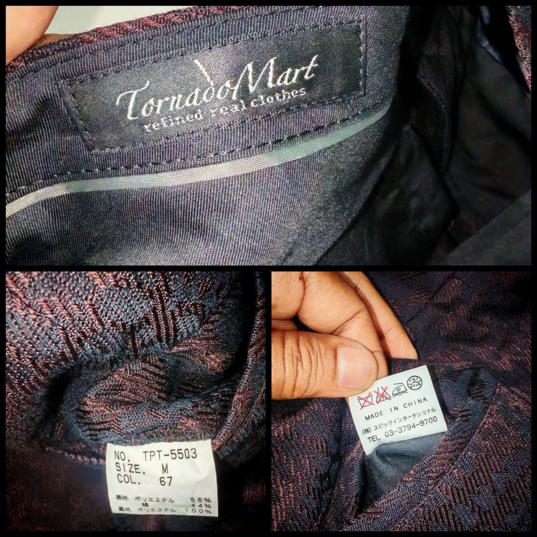 Tornado Mart Tornado Mart Red Typhon Jacquard Flare Pants Size US 30 / EU 46 - 10 Thumbnail