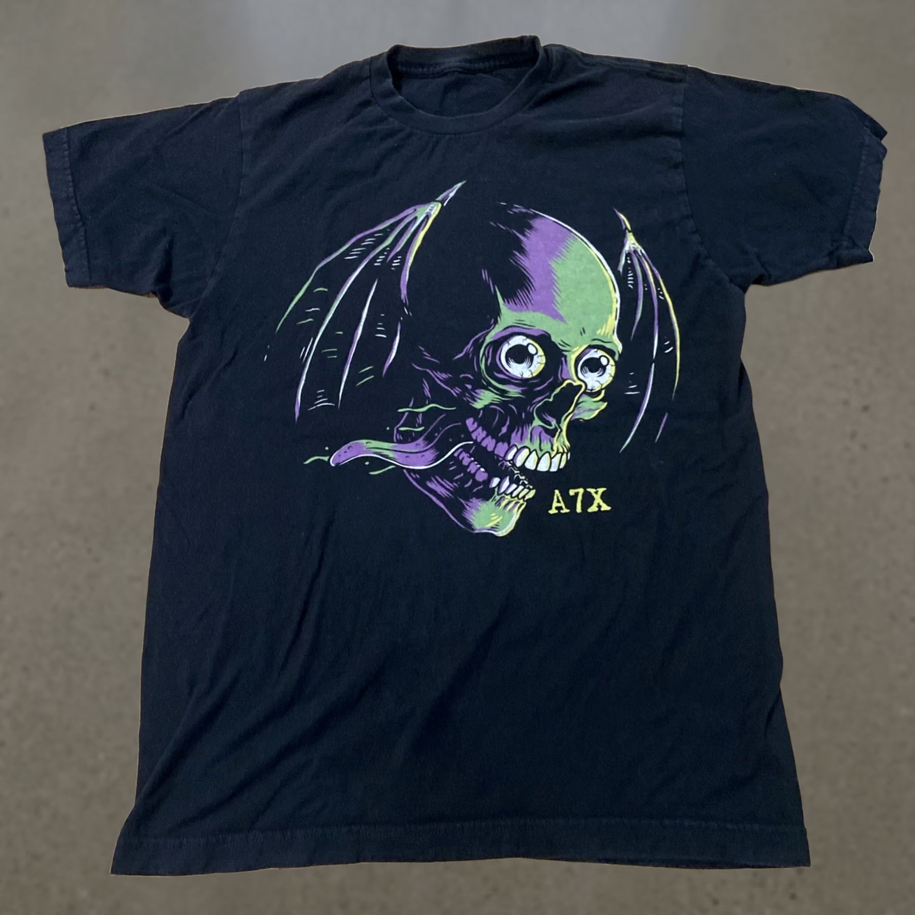 Tultex VINTAGE Avenged Sevenfold A7X Shirt Winged Skull Logo Merch Death Bat Mens M Black Tee Size US M / EU 48-50 / 2 - 1 Thumbnail
