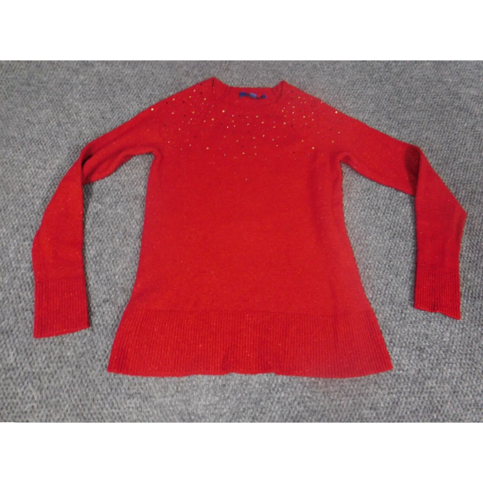 Apt. 9 Apt. 9 Womens Sweater Small Red Pullover Crewneck Knit Long Sleeve Vintage? No. 0 Size S / US 4 / IT 40 - 2 Thumbnail