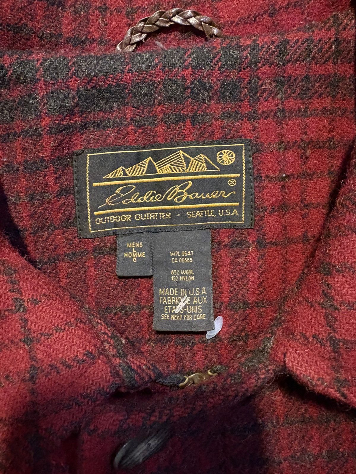 Eddie Bauer 🔥Vintage Eddie Bauer Buffalo Plaid Wool Mackinaw Coat Jacket Size US L / EU 52-54 / 3 - 2 Thumbnail