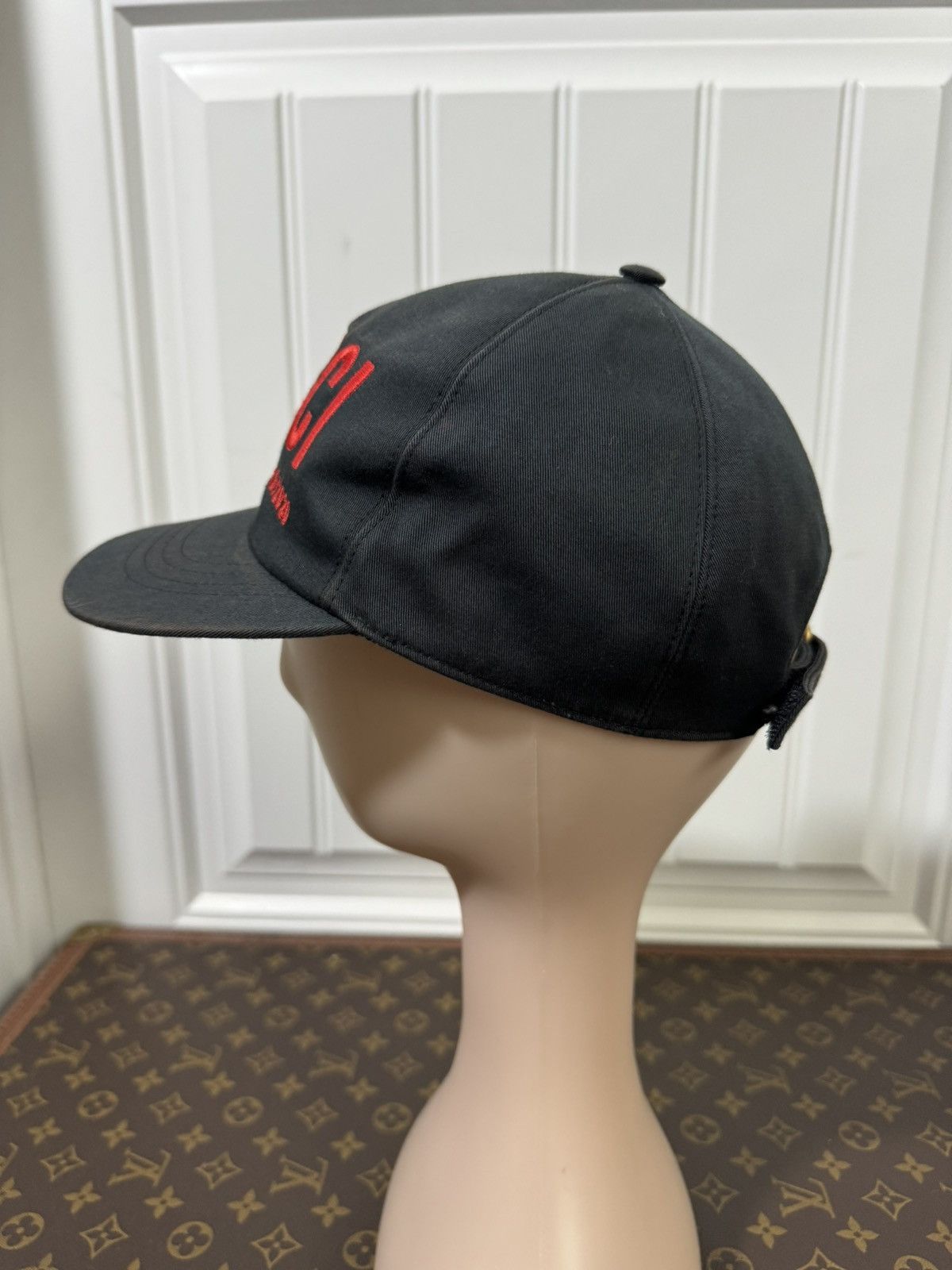 Gucci Gucci FW19/20 Embroidered Logo Hat – Black/Red Size ONE SIZE - 6 Thumbnail