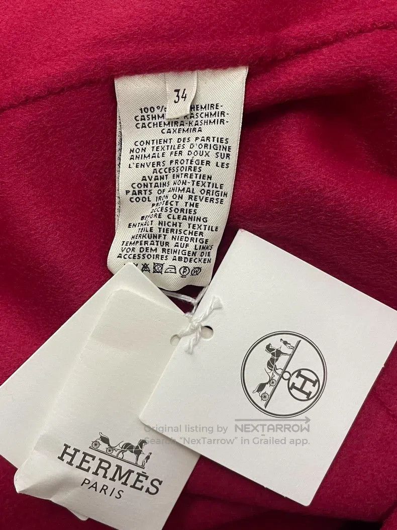 Hermes Hermes Red Cashmere Big Coat Size XXS / US 00 / IT 34 - 5 Thumbnail
