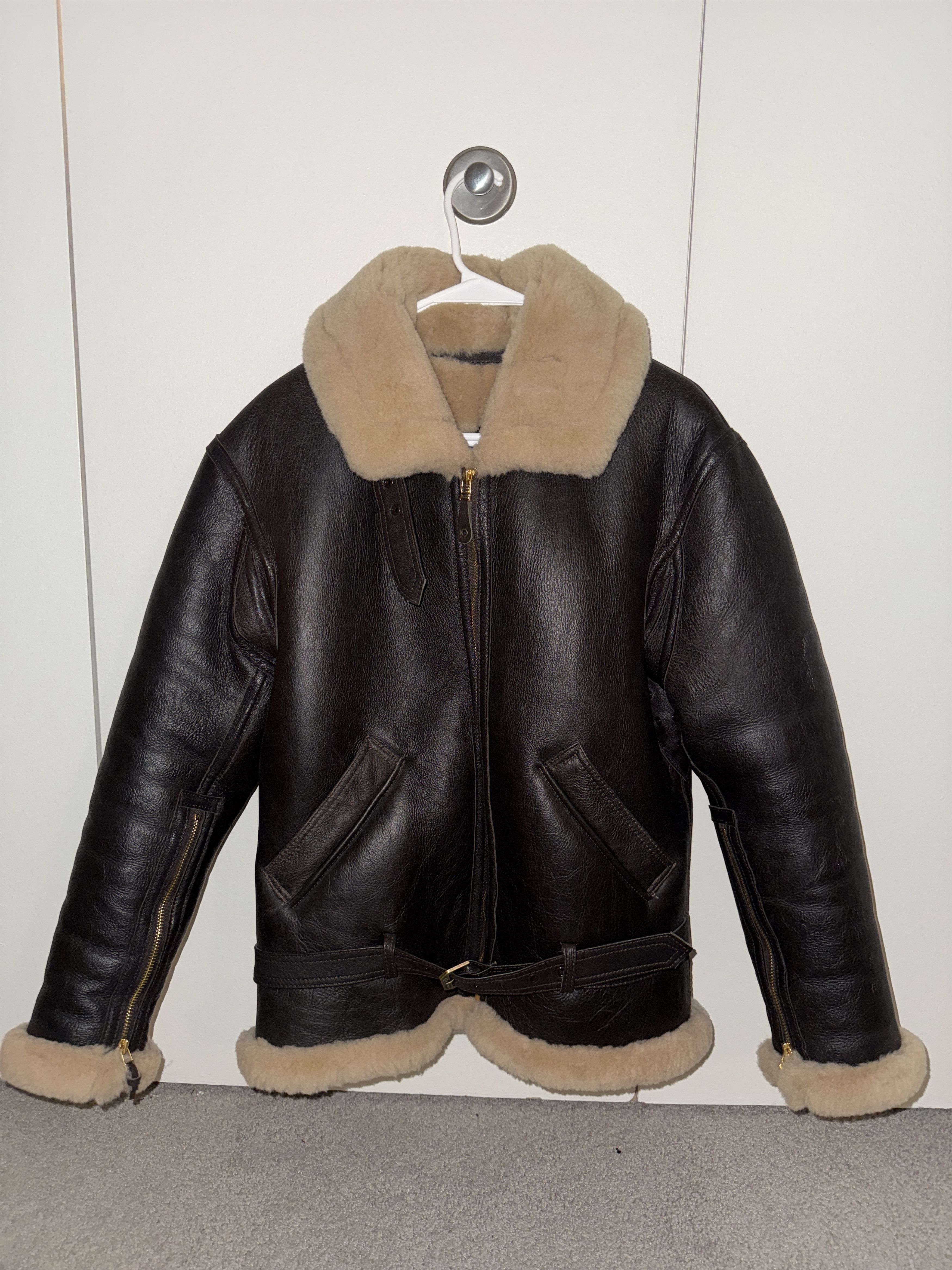 Cockpit USA R.A.F Sheepskin Bomber Jacket Z2109 Size US S / EU 44-46 / 1 - 5 Thumbnail