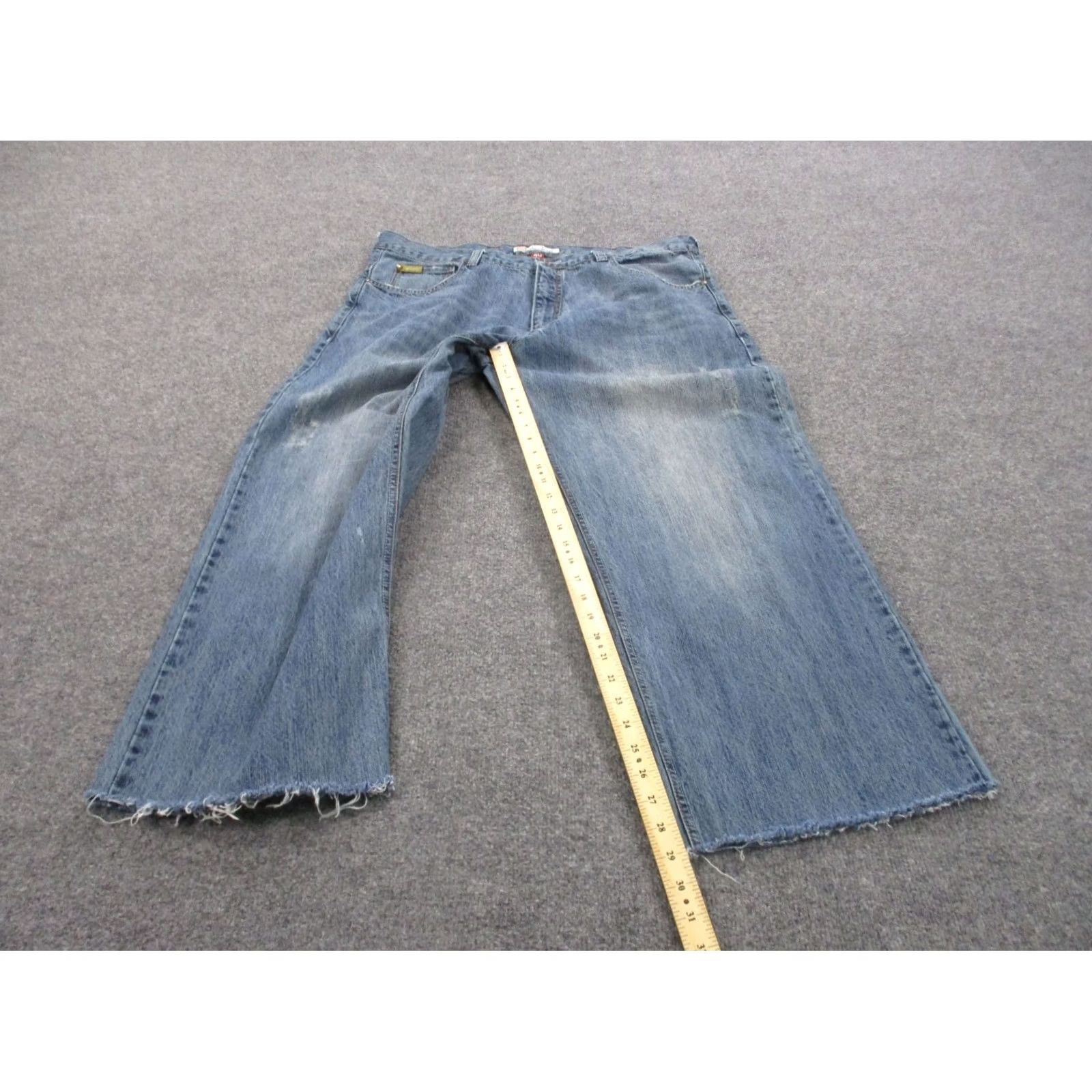 Ecko Unltd. Ecko Unltd Jeans Men 40 Blue Denim Wide Leg Y2K Grunge Baggy Logo Skater Vintage Jeans Size US 41 - 4 Thumbnail