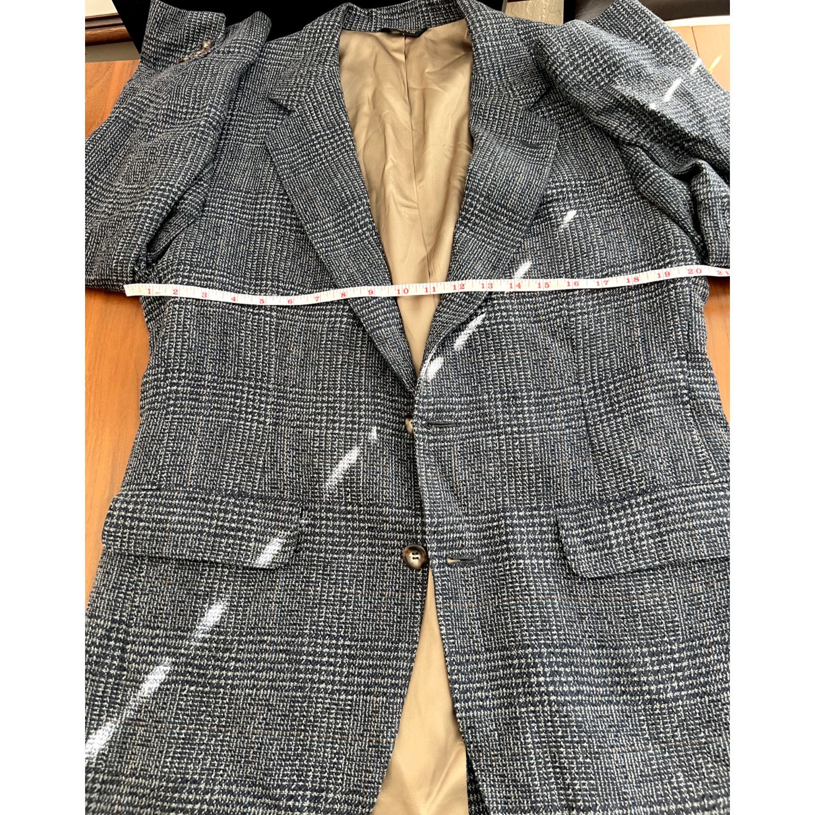 Bill Blass Bill Blass Vintage 80'S Brown Houndstooth Blazer Size 38R Size 38R - 7 Thumbnail