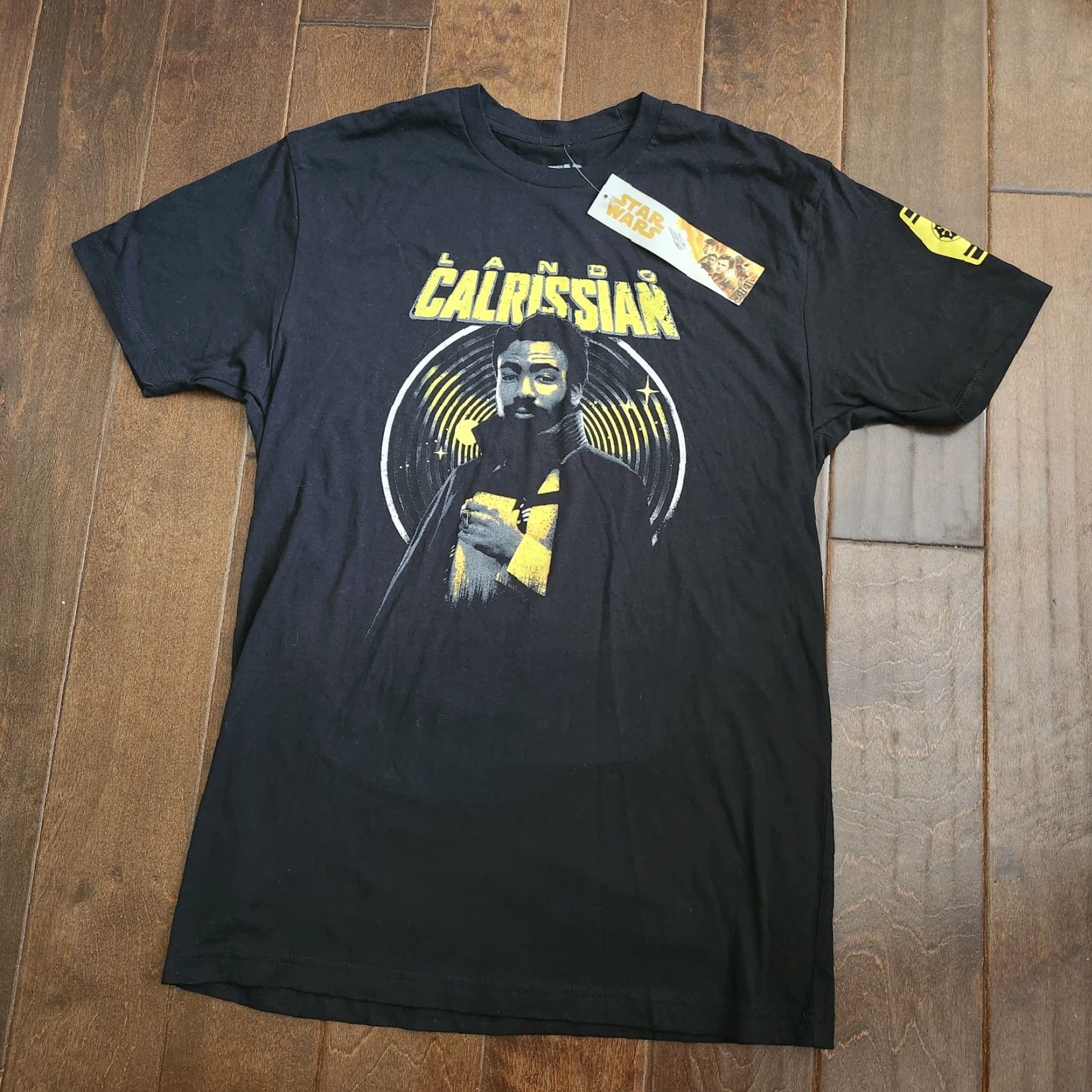 Vintage Star Wars Fifth Sun Men's T-Shirt Graphic Print Lando Calrissian Black Crew Neck Short Sleeve Medium NWT Size US M / EU 48-50 / 2 - 2 Thumbnail