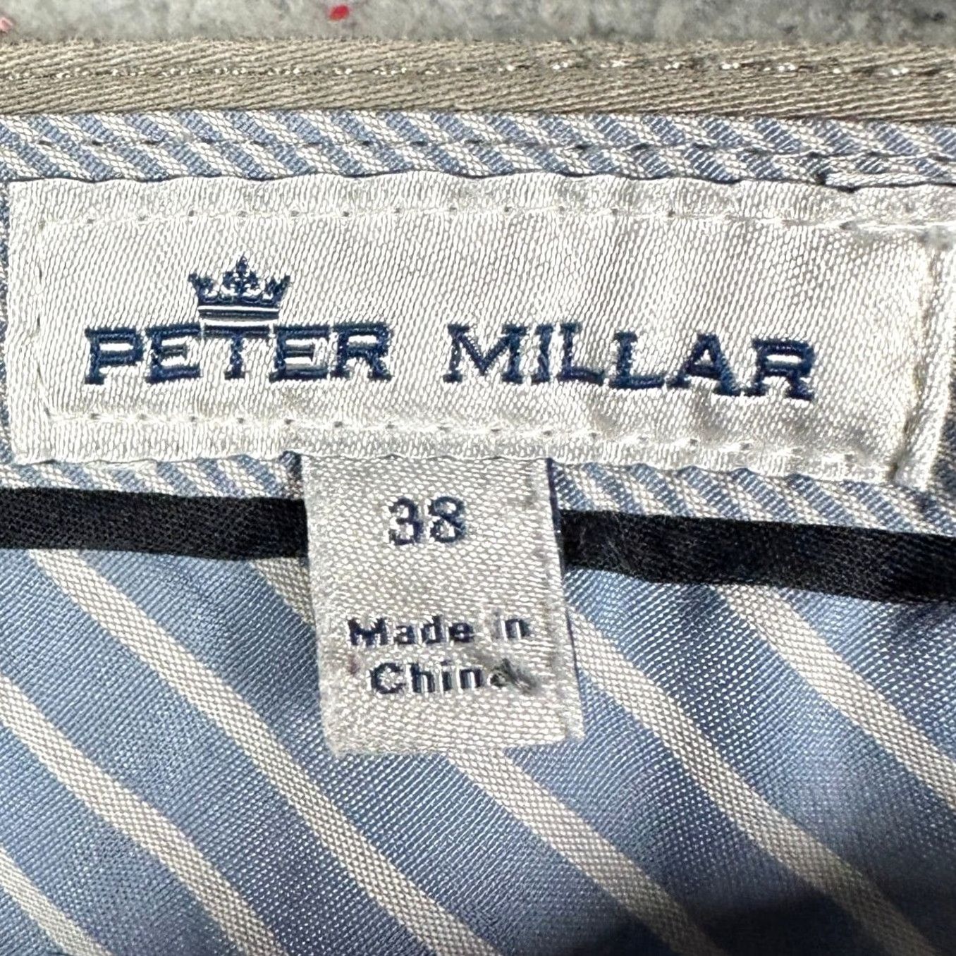 Peter Millar Peter Millar Pants Mens 38 Taupe Grey Crown Five Pocket Golf Khaki Chino Stretch Size US 38 / EU 54 - 4 Thumbnail