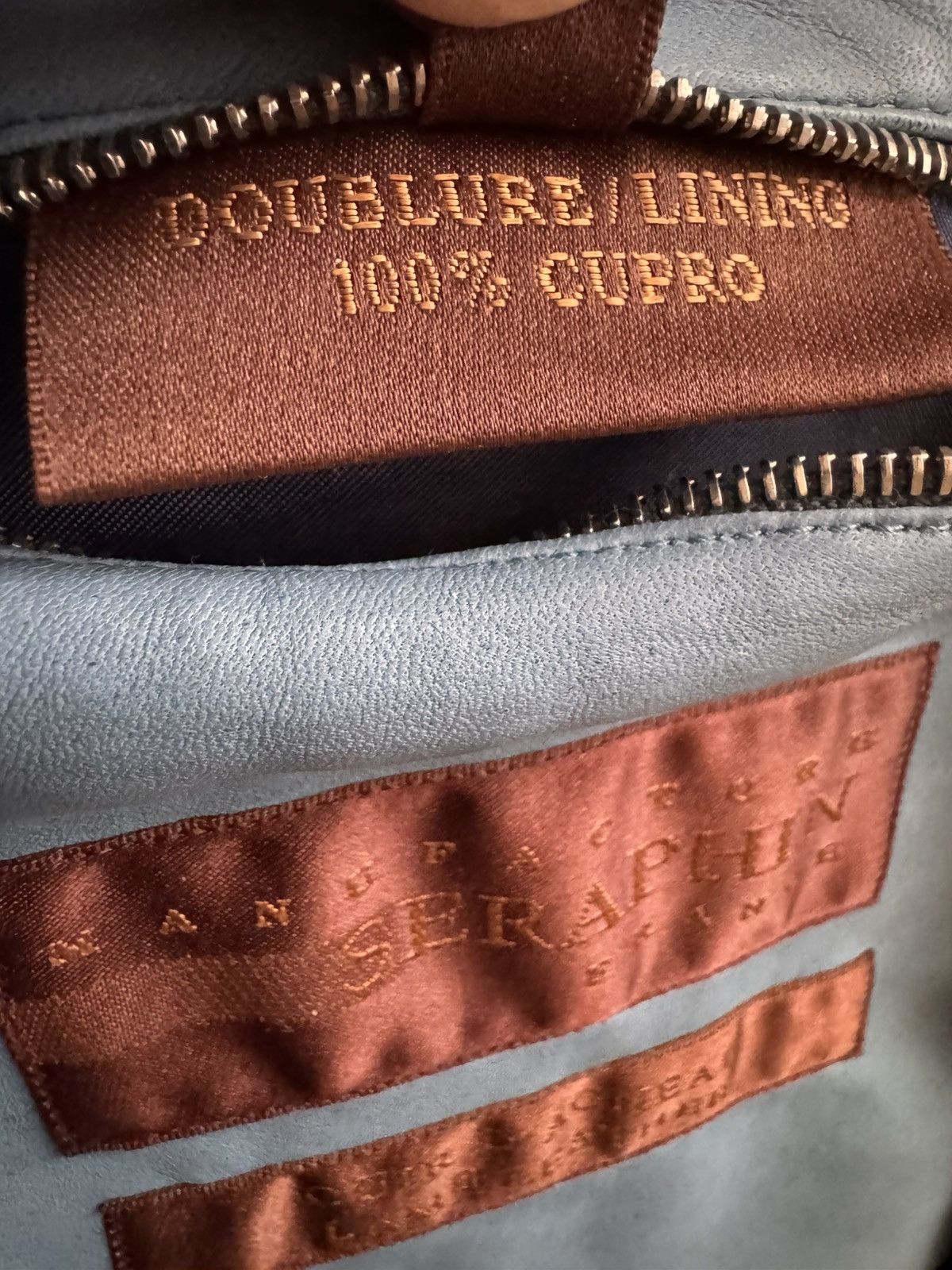 SERAPHIN Seraphin Blue Suede Zip Utility Jacket Made in France Size US XL / EU 56 / 4 - 9 Thumbnail