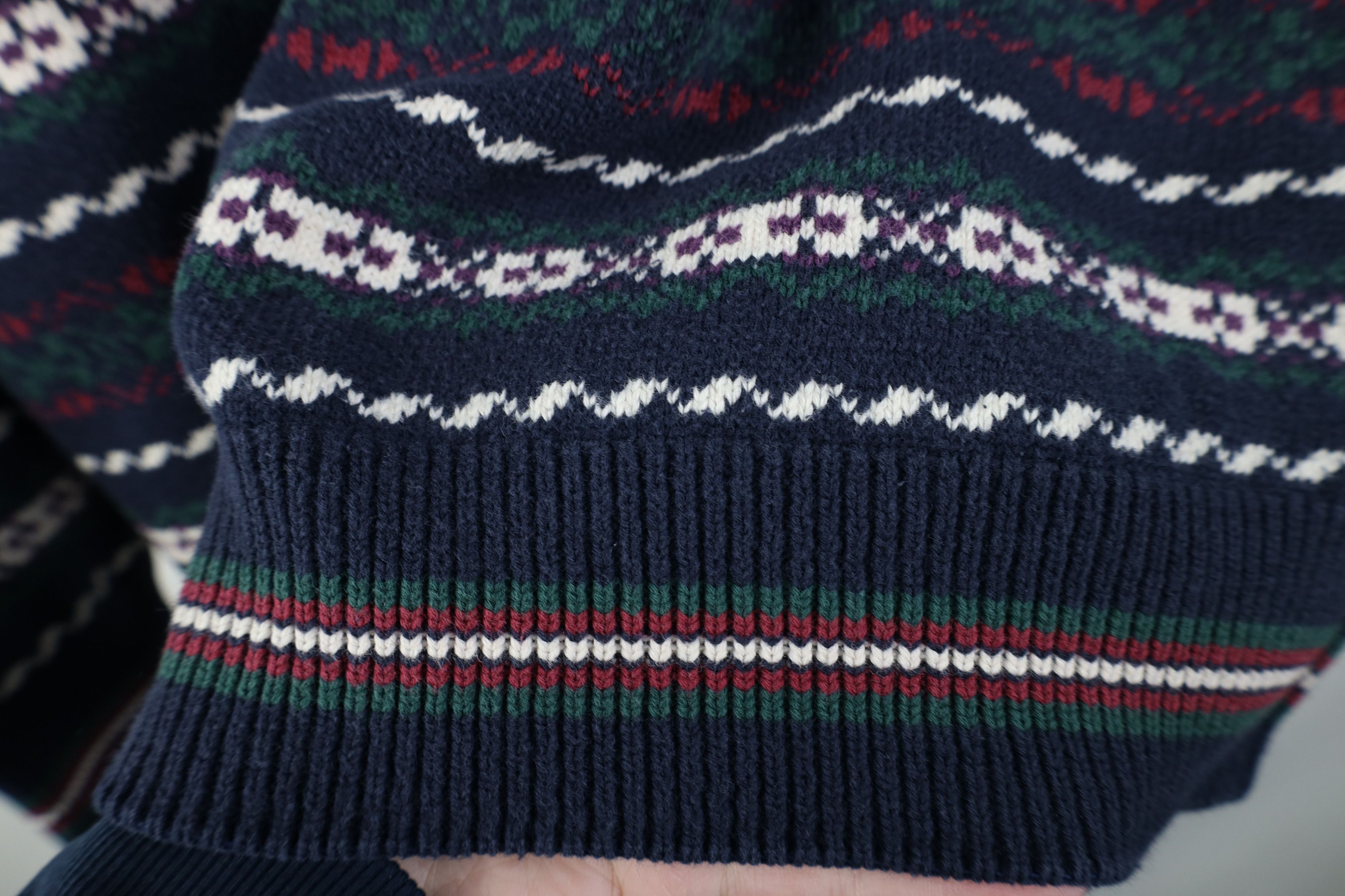 Vintage Vintage 90s Streetwear Fair Isle Knit Crewneck Sweater Size US L / EU 52-54 / 3 - 4 Thumbnail
