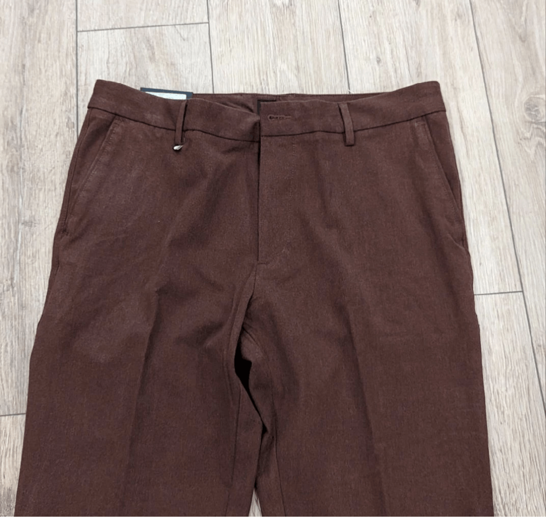 Hugo Boss BOSS "Kane" Flat Front Chino Pants Brown 54 US 38 Size US 38 / EU 54 - 2 Thumbnail