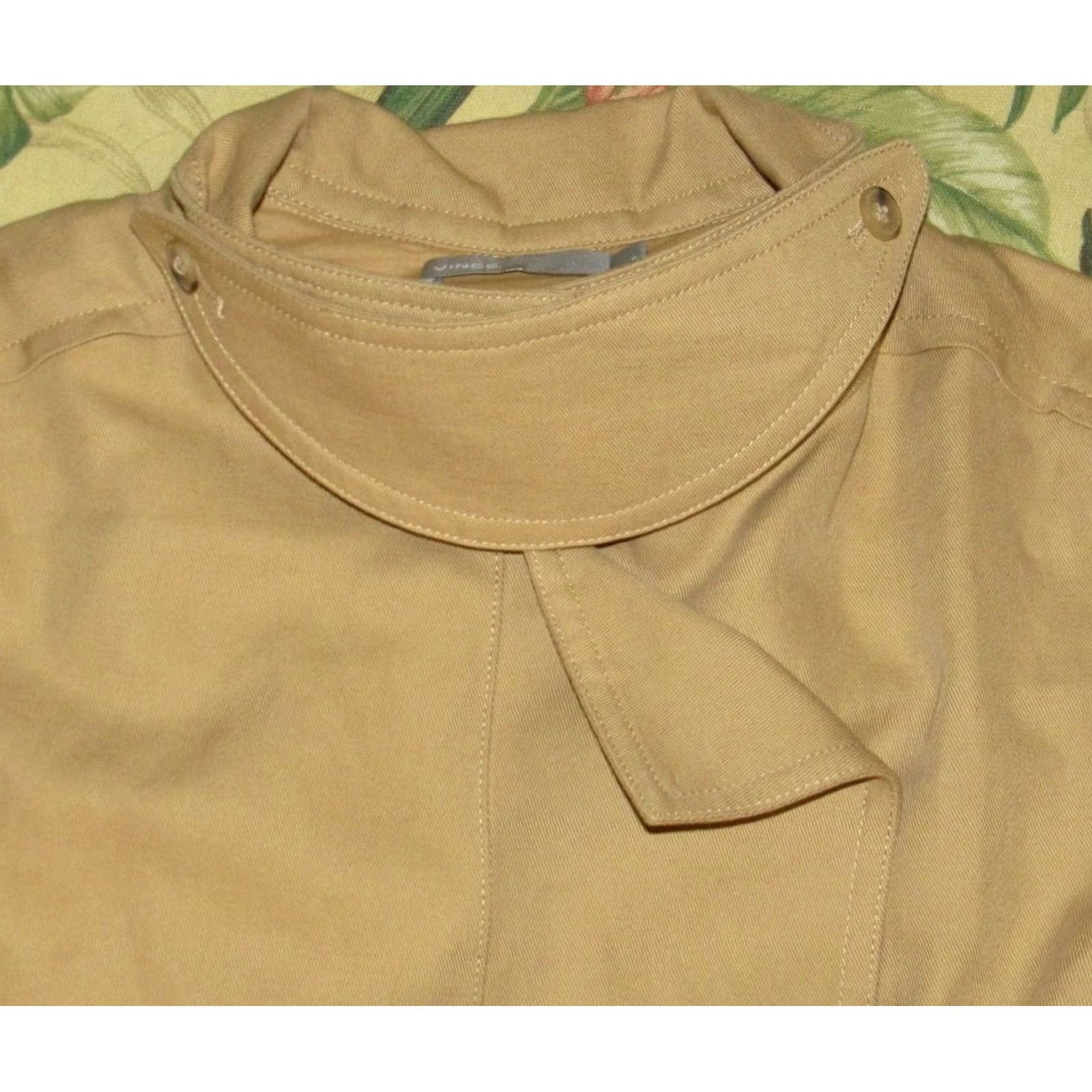 Vince VINTAGE VINCE Khaki Linen Cotton Long Trench Coat Jacket Worn Once Small Size S / US 4 / IT 40 - 4 Thumbnail